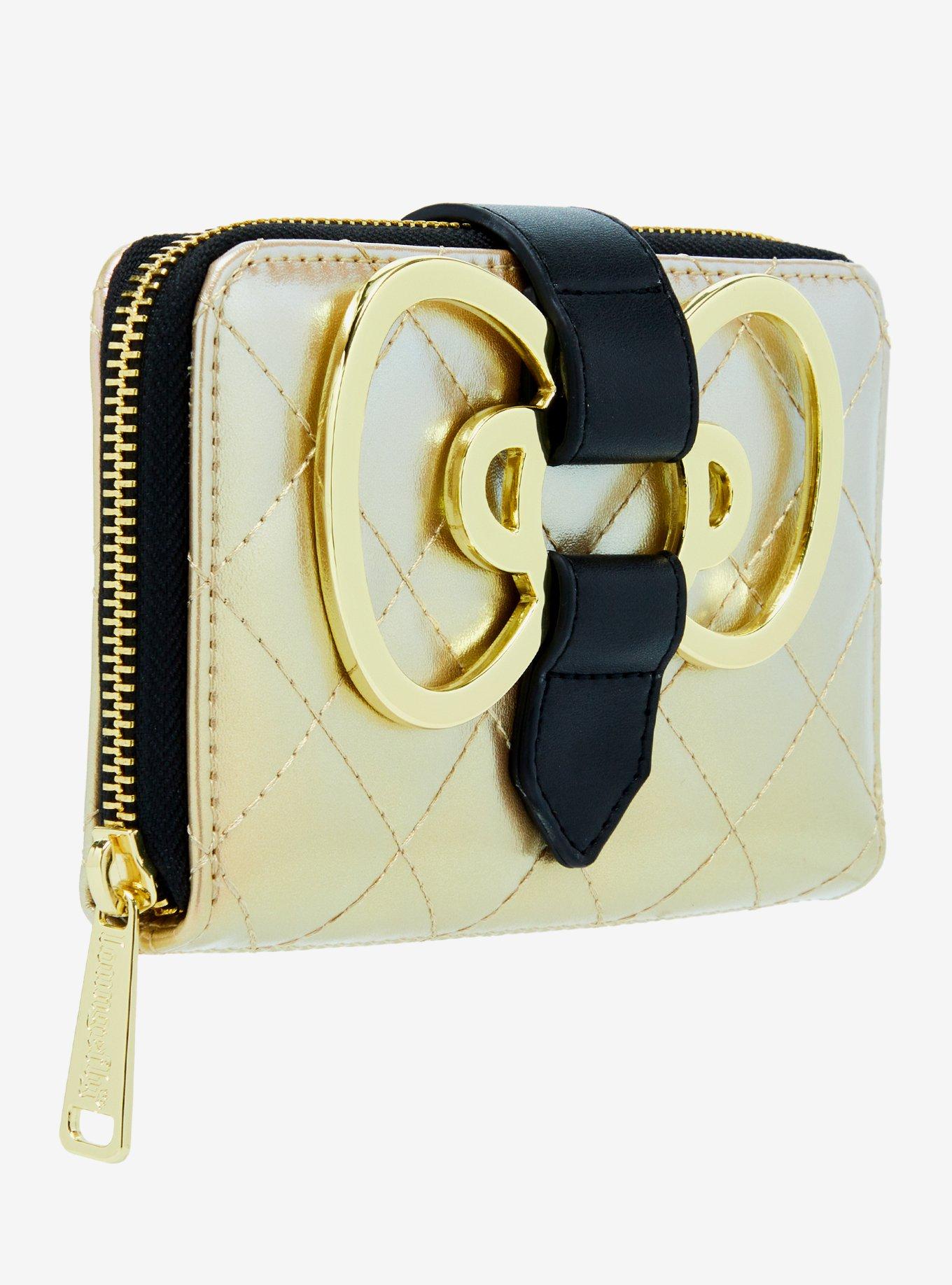 Loungefly Hello Kitty 50th Anniversary Gold Bow Mini Zipper Wallet, , alternate