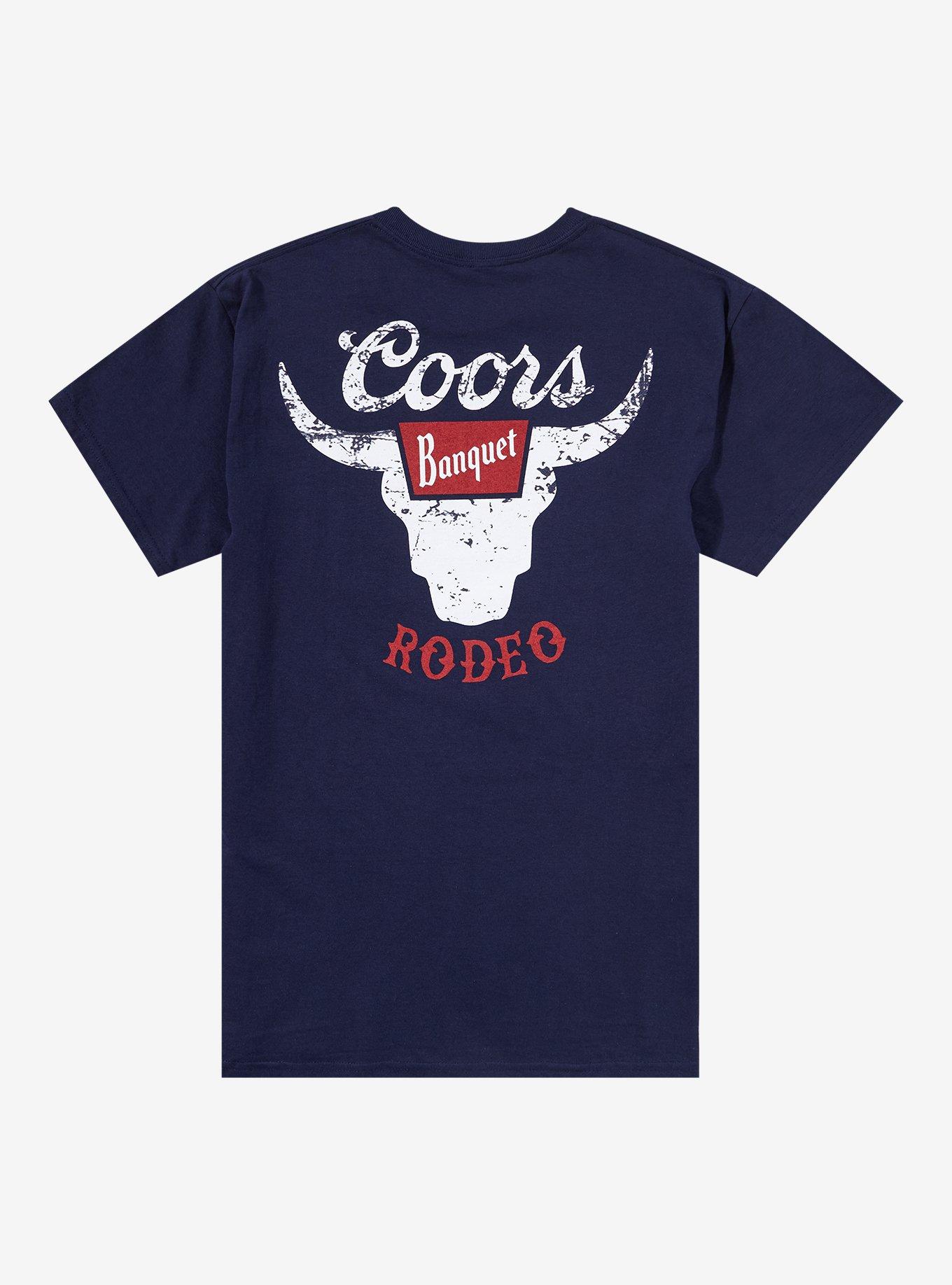 Coors Banquet Rodeo Longhorn T-Shirt, NAVY, alternate