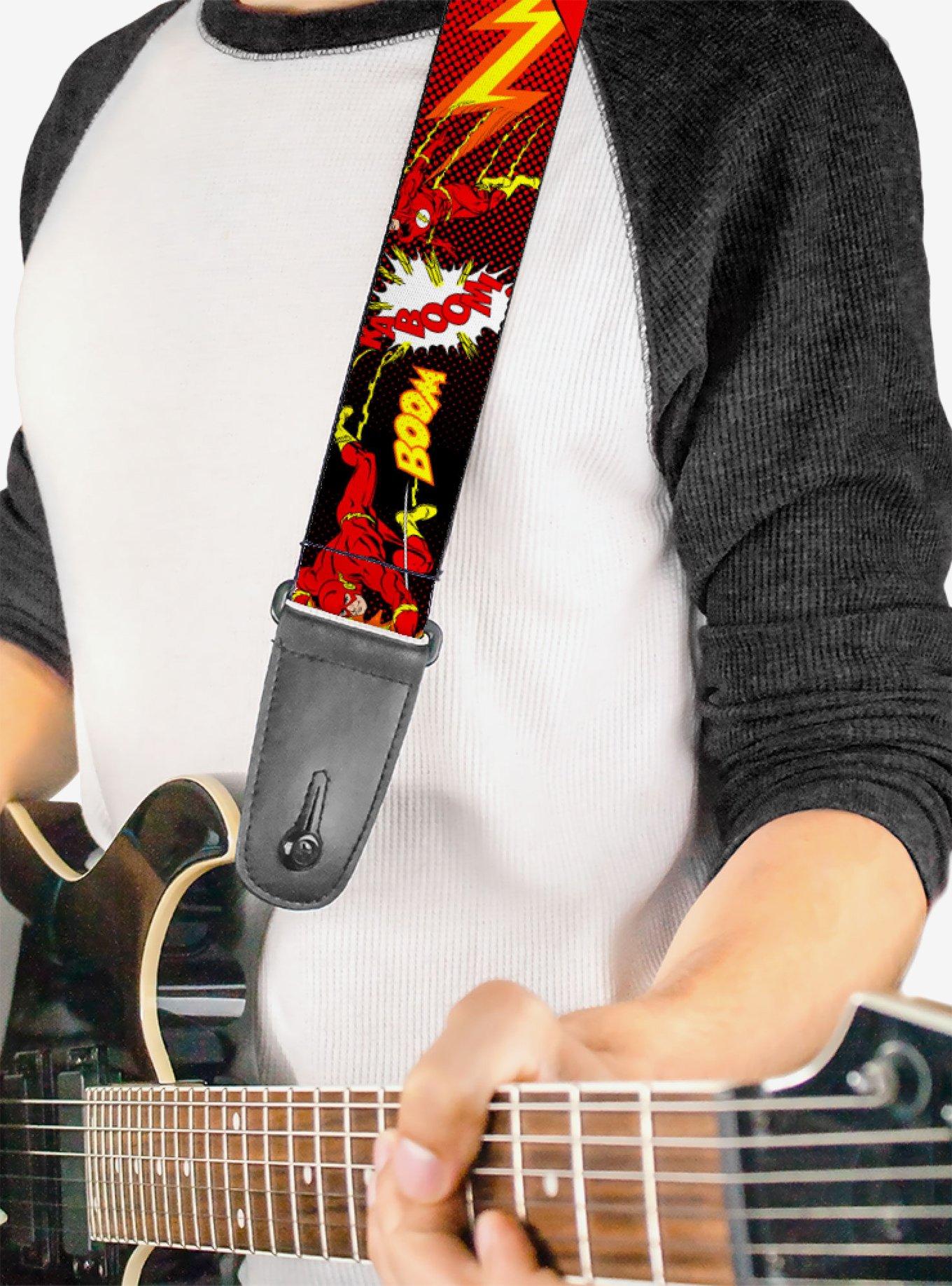 DC Comics The Flash Boom Kaboom Guitar Strap, , alternate