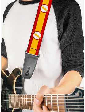 DC Comics The Flash Logo Stripe Guitar Strap, , hi-res