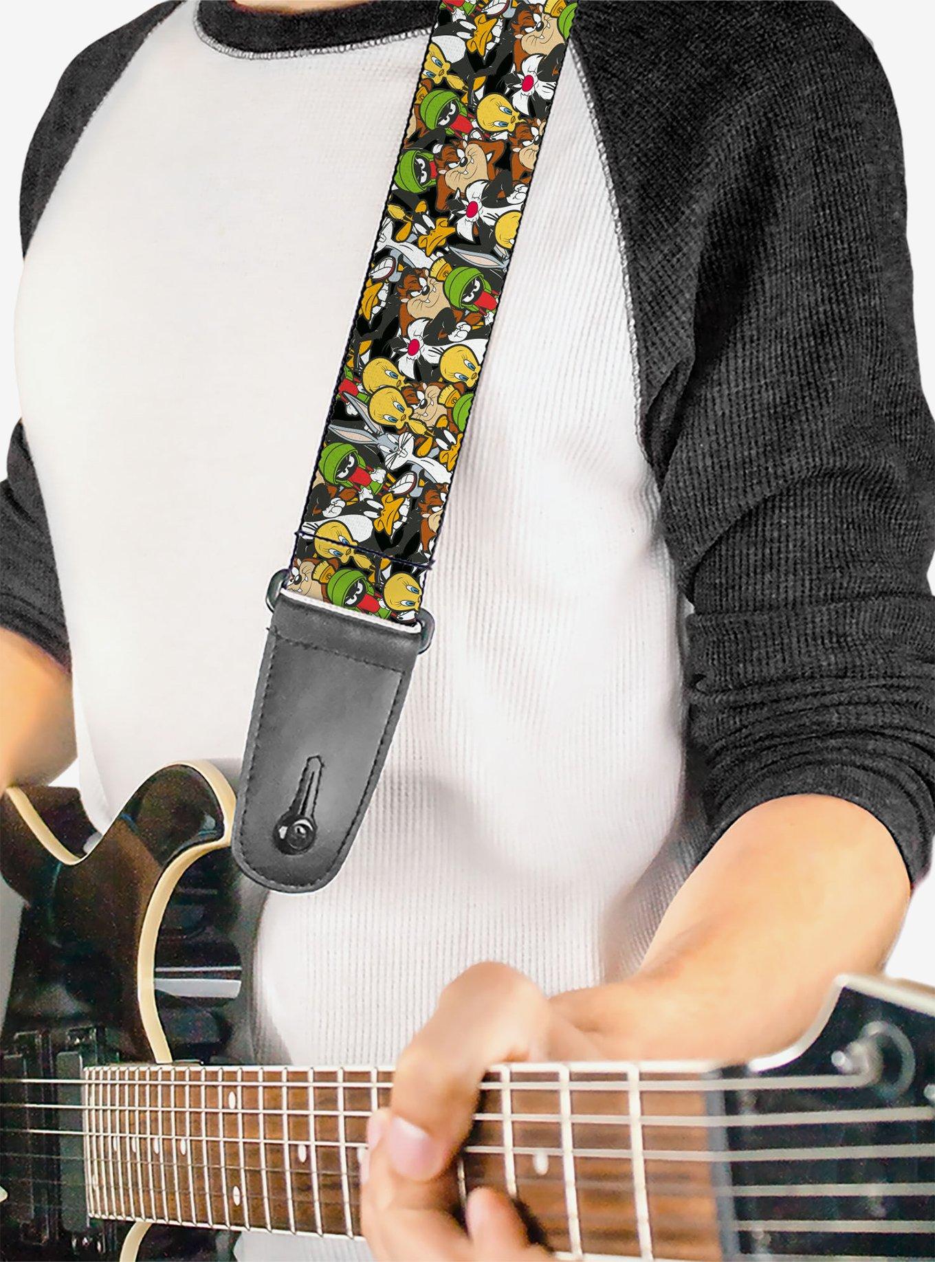Looney Tunes Character Stacked Collage Guitar Strap, , alternate