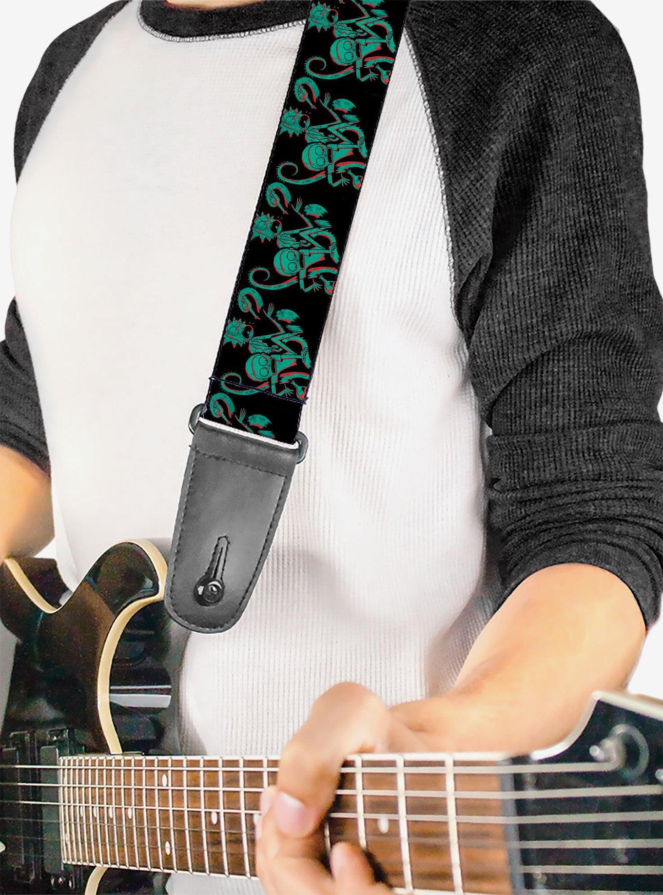 Rick and Morty Psychedelic Monster Pose Guitar Strap, , alternate