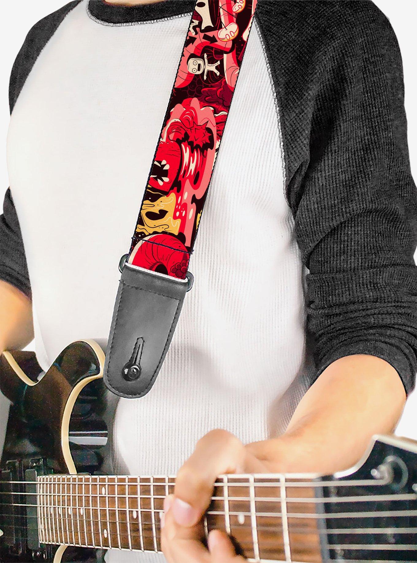 Rick and Morty Anatomy Park Collage Guitar Strap