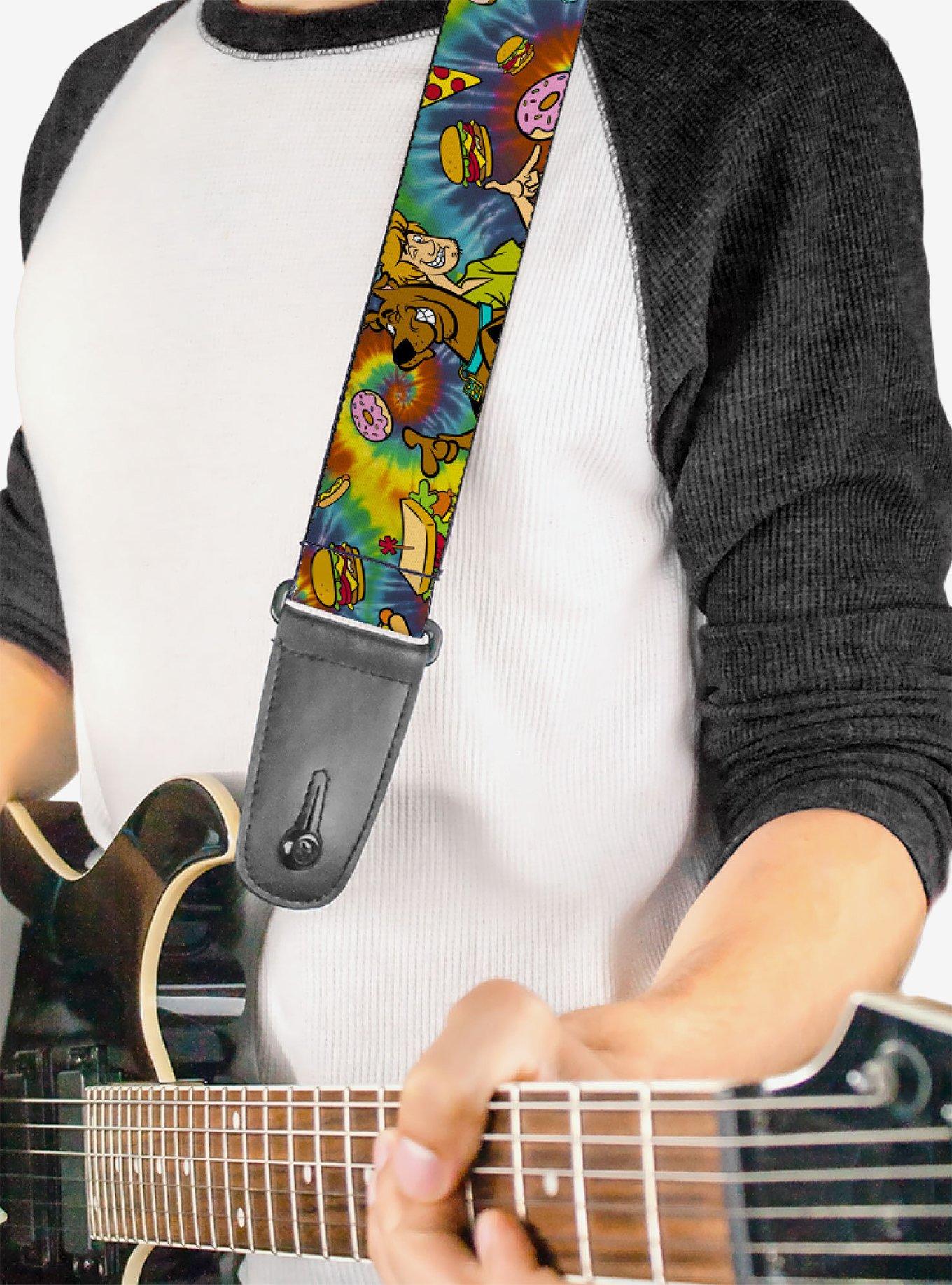 Scooby-Doo! and Shaggy Poses Munchies Tie Dye Guitar Strap, , alternate