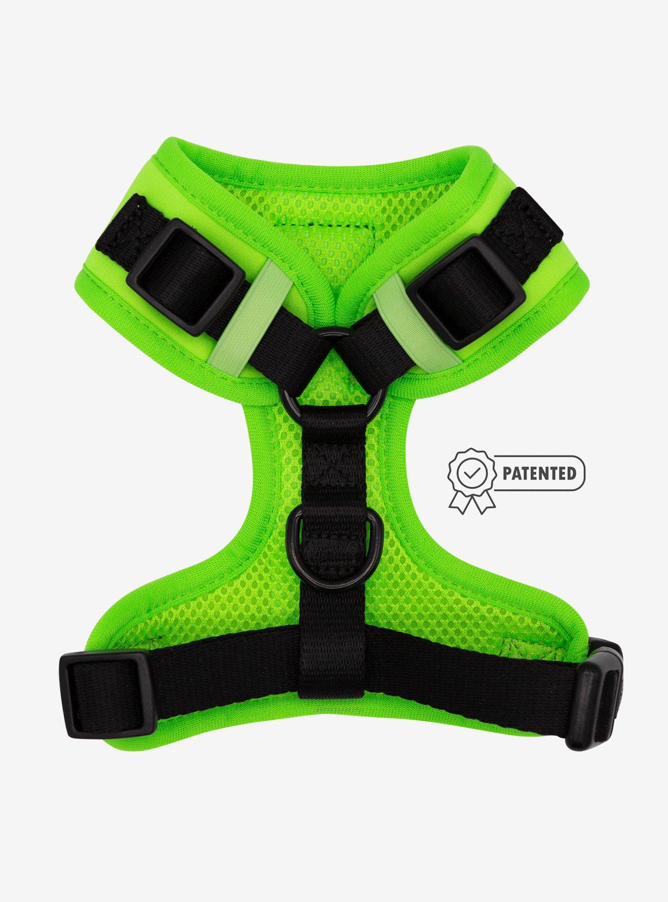 Sassy Woof Neon Green Adjustable Dog Harness, GREEN, alternate