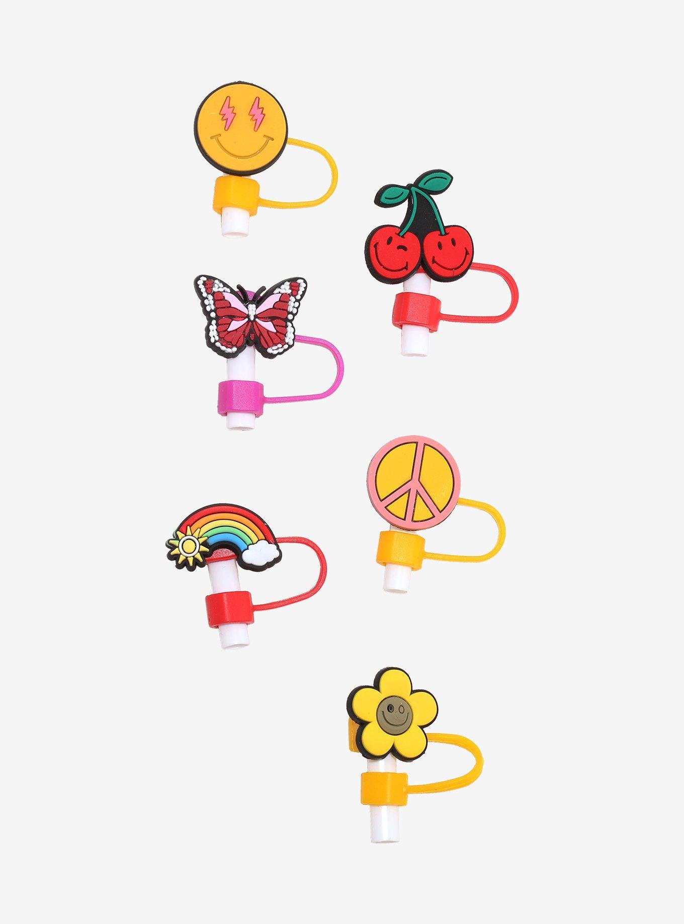 '70s Icons Silicone Straw Covers 6 Pack, , hi-res