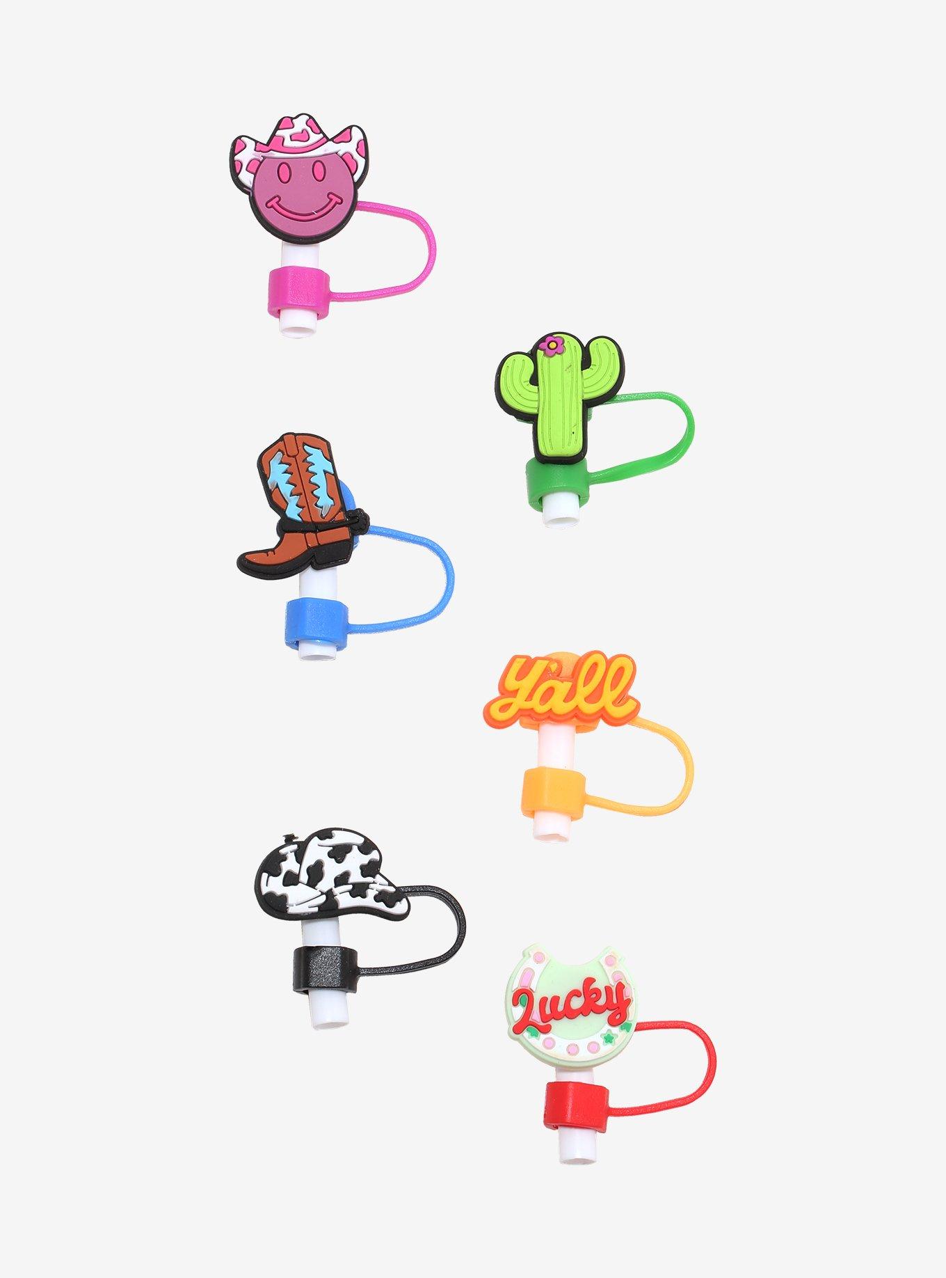 Western Icons Silicone Straw Covers 6 Pack