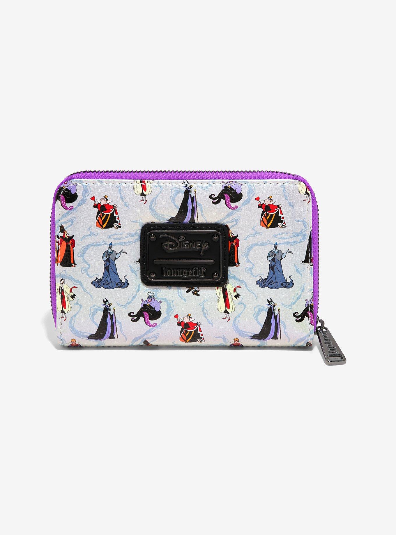 Loungefly Disney Villains Iridescent Mini Zipper Wallet, , hi-res