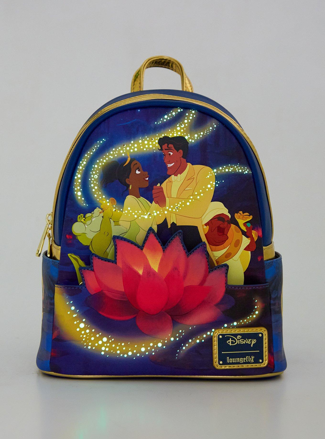 Loungefly Disney The Princess and the Frog Tiana & Naveen Light-Up Glow-in-the-Dark Mini Backpack, , alternate