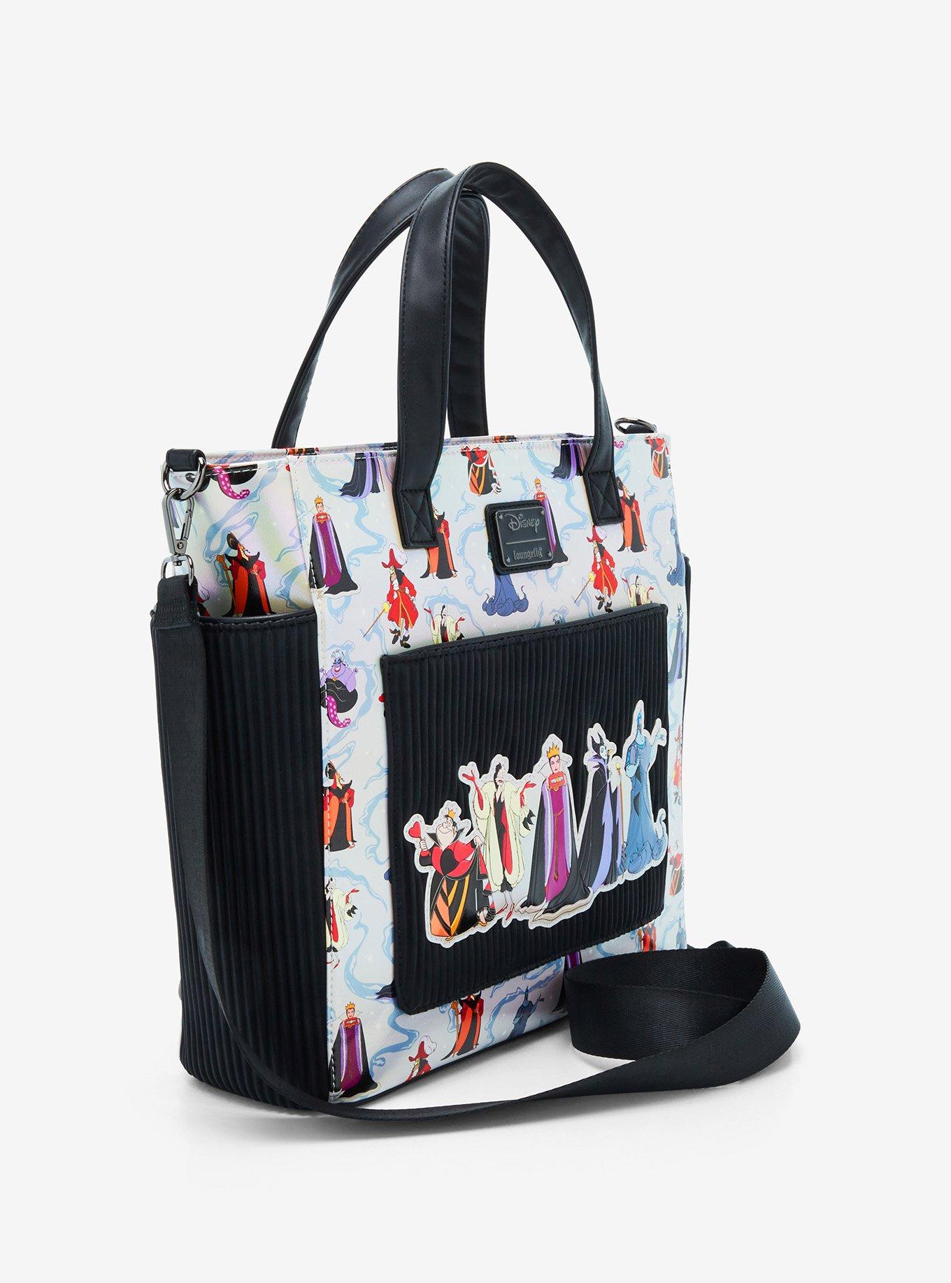 Loungefly Disney Villains Allover Print Iridescent Tote Bag, , alternate