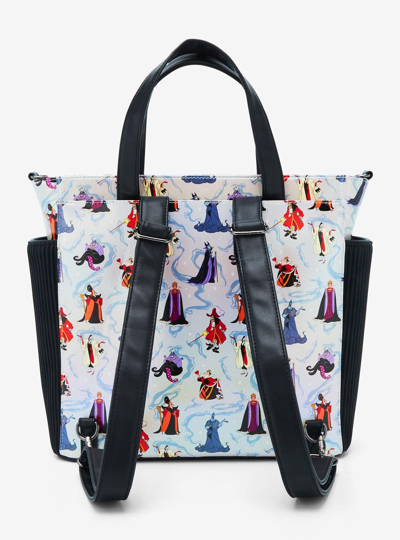 Loungefly Disney Villains Allover Print Iridescent Tote Bag, , alternate