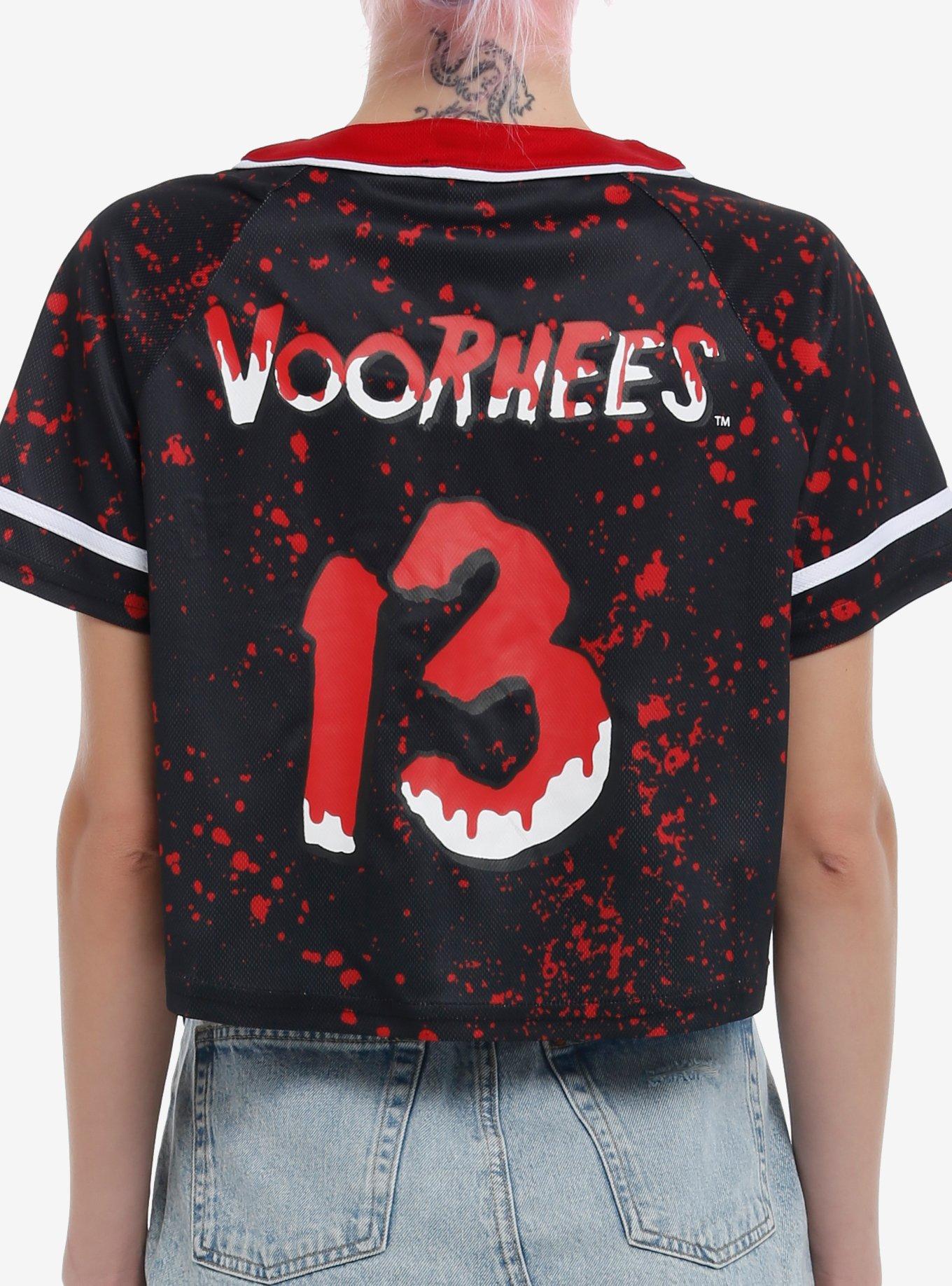 Friday The 13th Voorhees Girls Crop Jersey Top, , hi-res