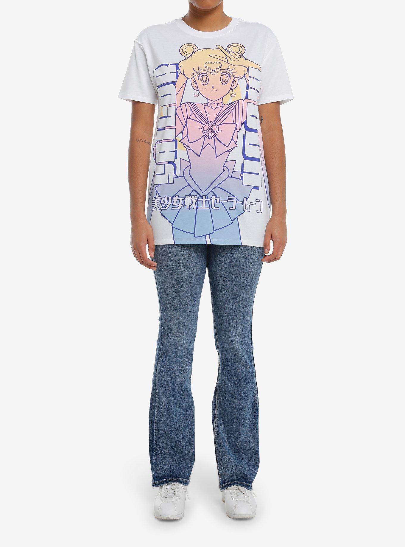 Pretty Guardian Sailor Moon Ombre Print Boyfriend Fit Girls T-Shirt, , hi-res