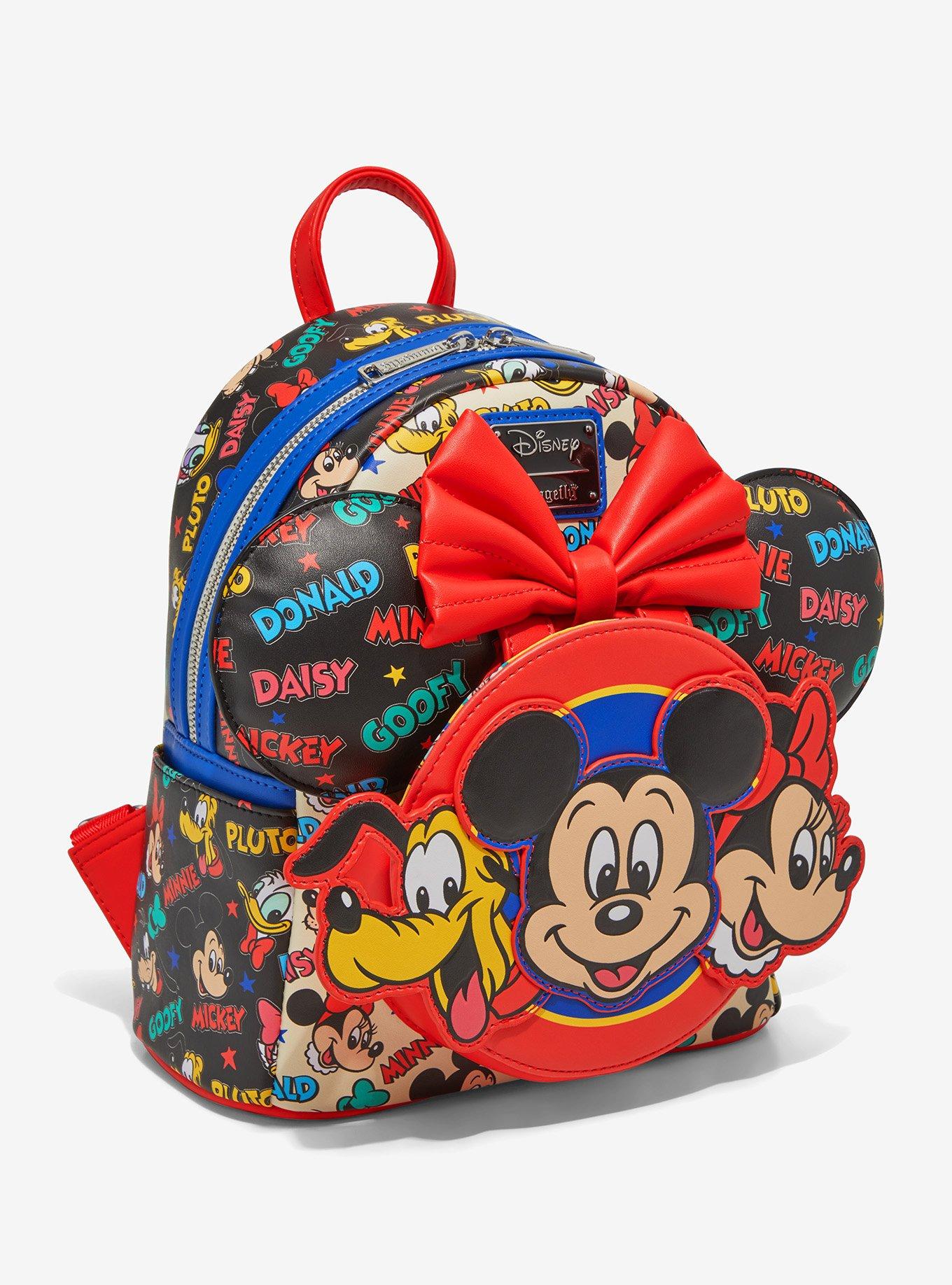 Loungefly Disney Mickey Mouse and Friends Classic Stars Mini Backpack with Ears Headband, , alternate