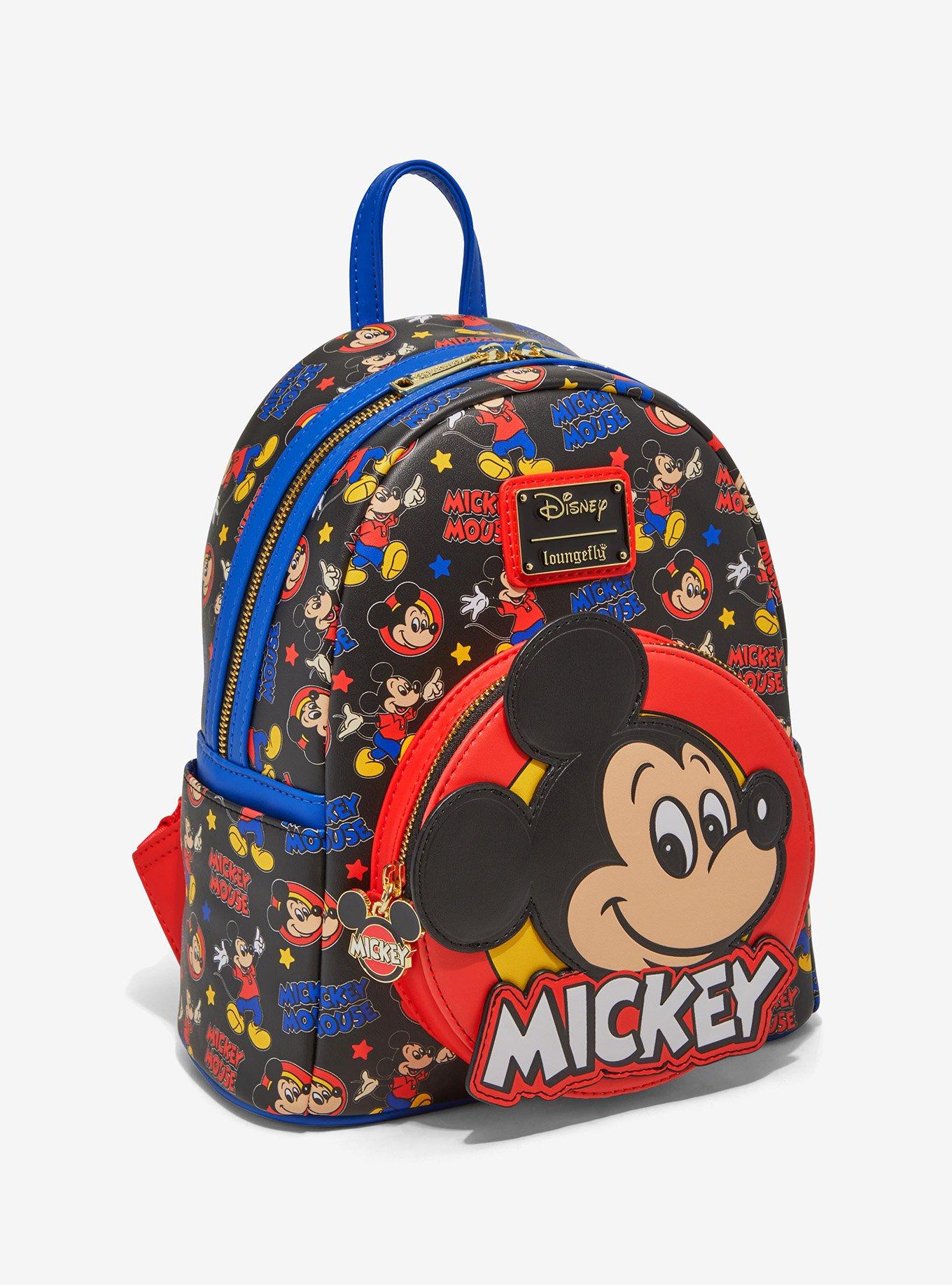 Loungefly Disney Mickey Mouse Classic Icons Allover Print Mini Backpack, , alternate