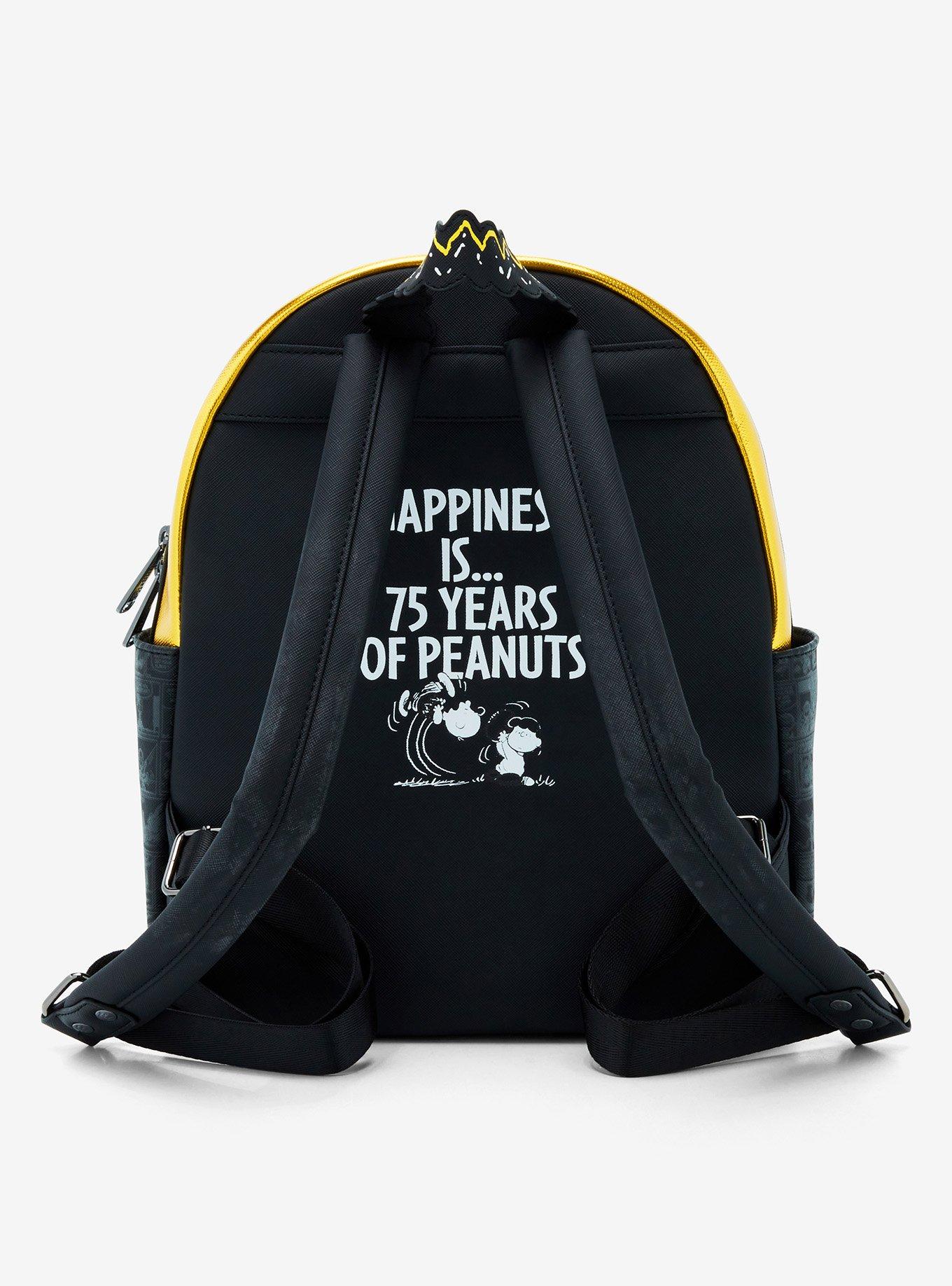 Loungefly Peanuts 75th Anniversary Character Silhouettes Metallic Mini Backpack, , alternate