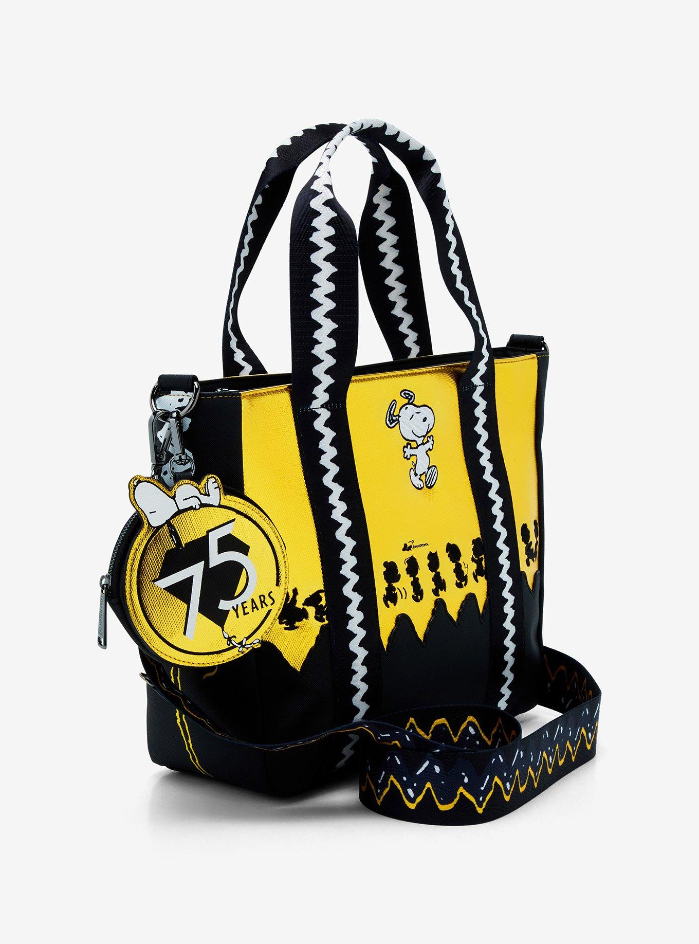 Loungefly Peanuts 75th Anniversary Characters Metallic Tote Bag with Coin Purse, , alternate