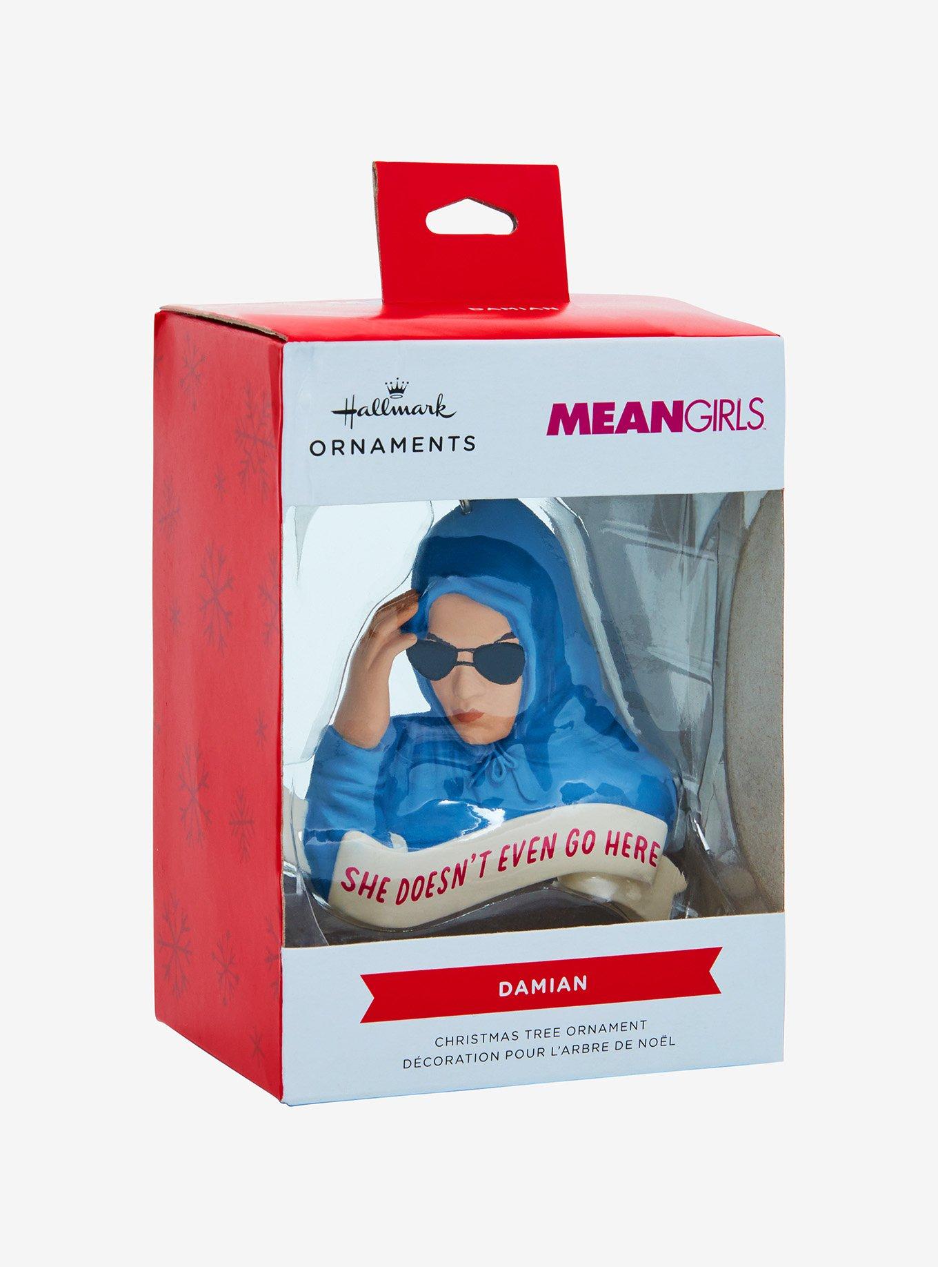 Hallmark Ornaments Mean Girls Damian She Doesn't Even Go Here Holiday Ornament, , alternate