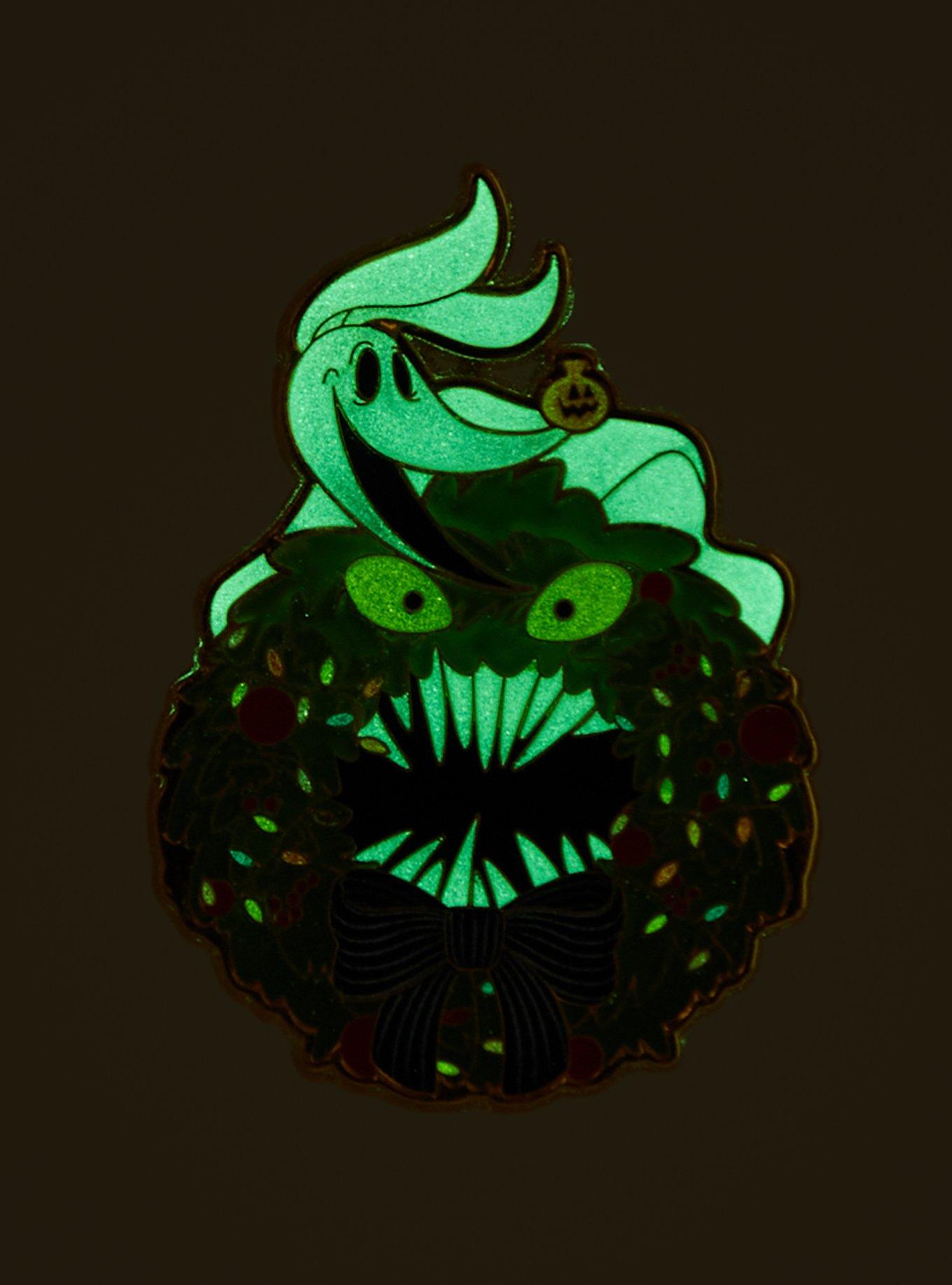 Loungefly Disney The Nightmare Before Christmas Zero Wreath Glow-in-the-Dark Enamel Pin — BoxLunch Exclusive