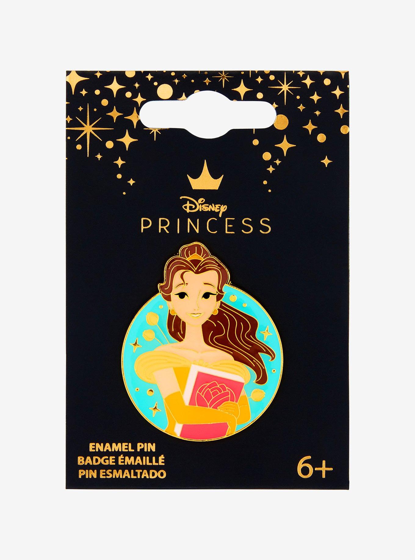 Loungefly Disney Beauty & the Beast Belle Book Circular Enamel Pin — BoxLunch Exclusive, , alternate