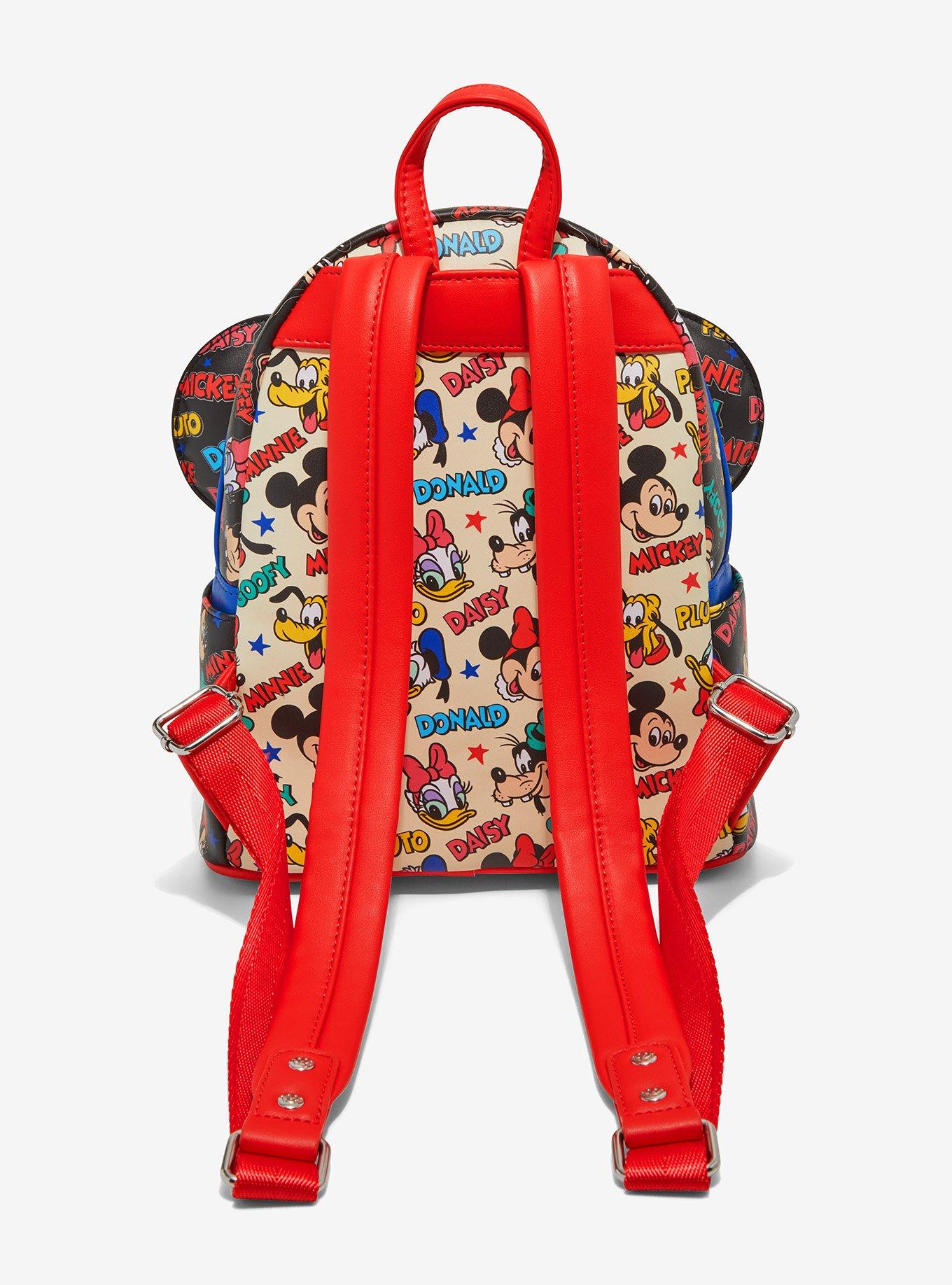 Loungefly Disney Mickey Mouse And Friends Classic Stars Mini Backpack With Ears Headband, , alternate
