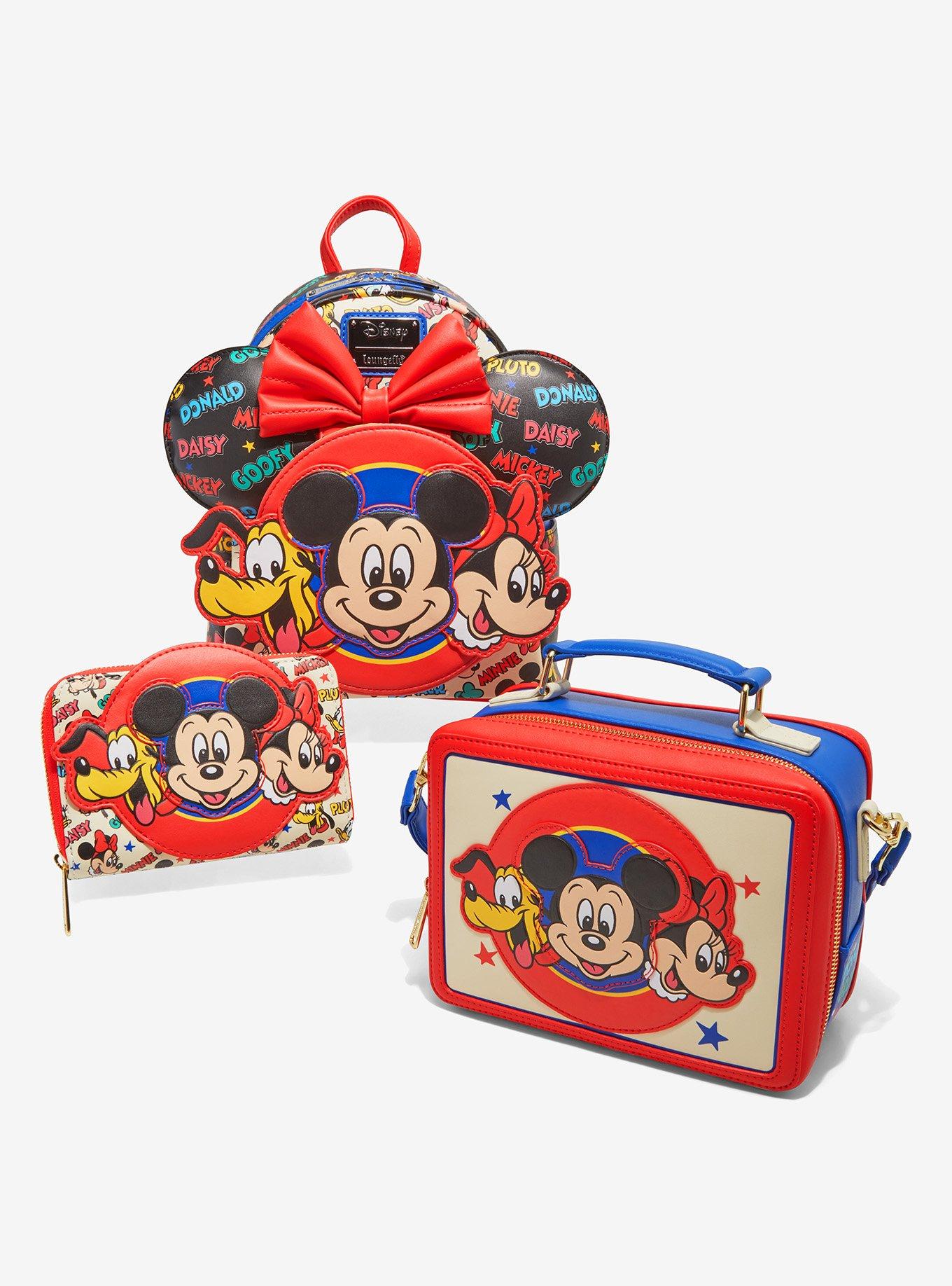 Loungefly Mickey Mouse and Friends Classic Stars Allover Print Mini Zipper Wallet, , alternate