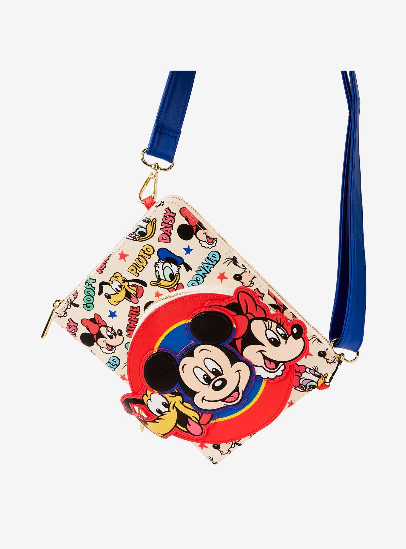 Loungefly Disney Mickey Mouse And Friends Allover Print Crossbody Bag Journal, , alternate