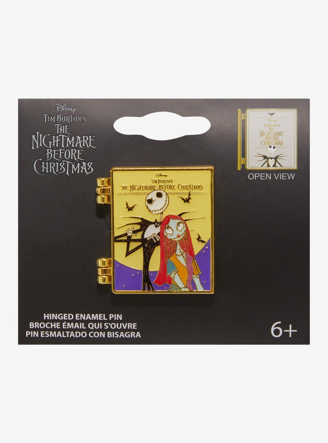 Loungefly Disney The Nightmare Before Christmas Jack & Sally Hinged Enamel Pin — BoxLunch Exclusive, , alternate