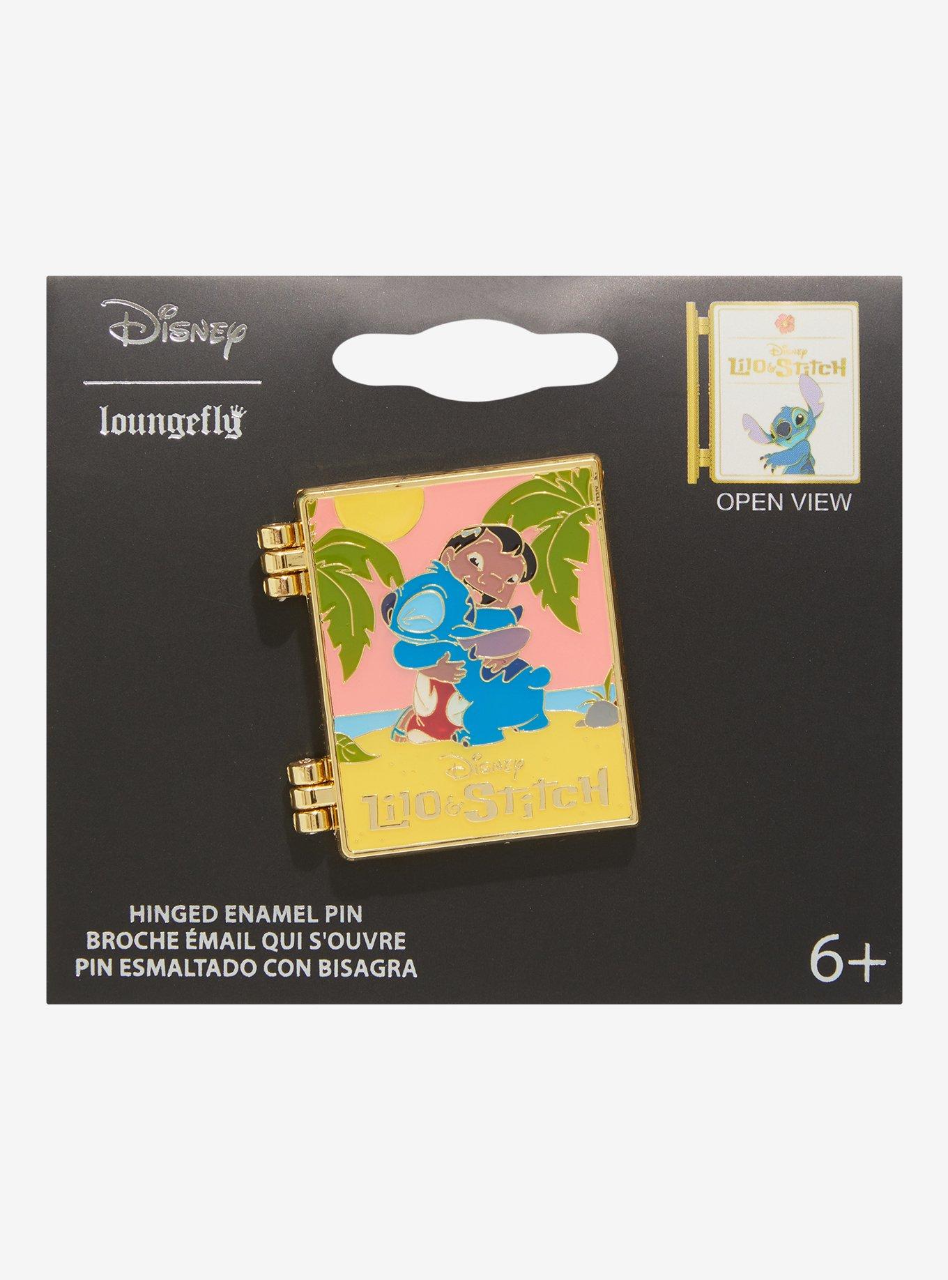 Loungefly Disney Lilo & Stitch Hug Hinged Enamel Pin — BoxLunch Exclusive, , alternate