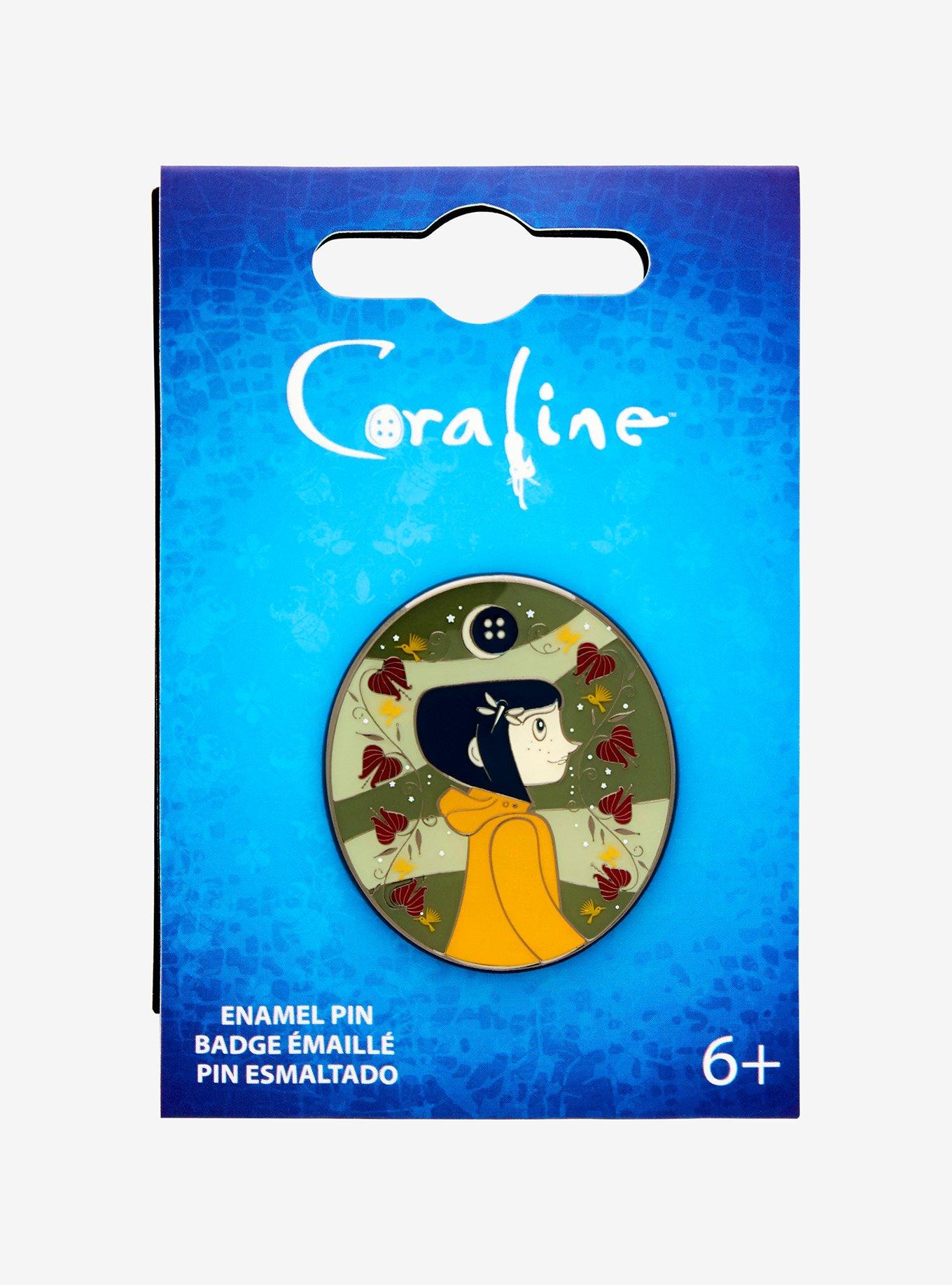 Loungefly Coraline Button Moon Floral Enamel Pin &mdash; BoxLunch Exclusive, , alternate