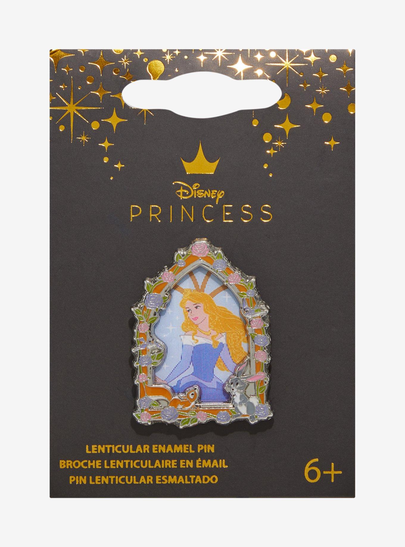 Loungefly Disney Sleeping Beauty Floral Frame Lenticular Enamel Pin — BoxLunch Exclusive, , alternate