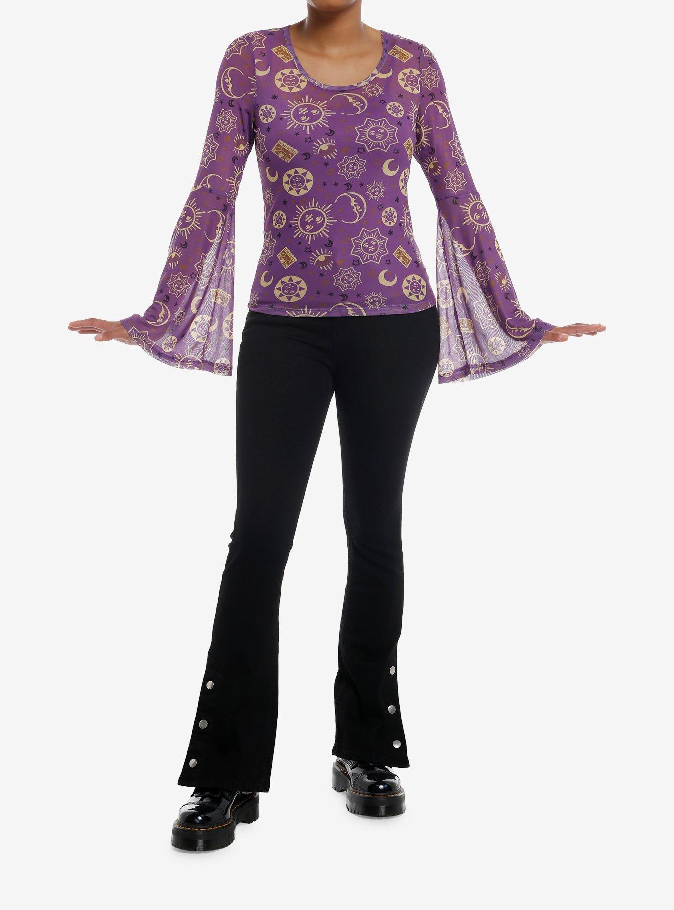 Her Universe Disney Hocus Pocus Celestial Mesh Girls Long-Sleeve Top