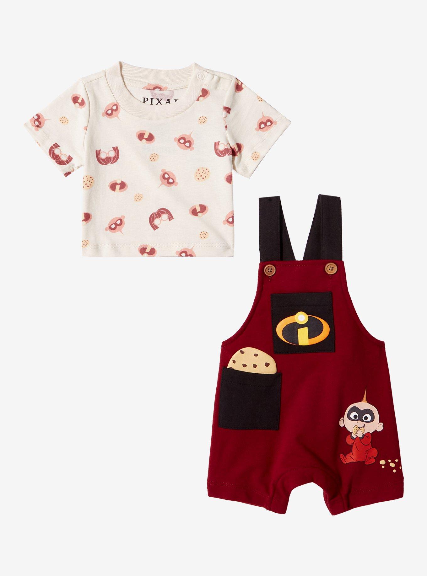 Disney Pixar The Incredibles Jack-Jack Cookie Infant T-Shirt & Overall Set — BoxLunch Exclusive, MULTI, alternate