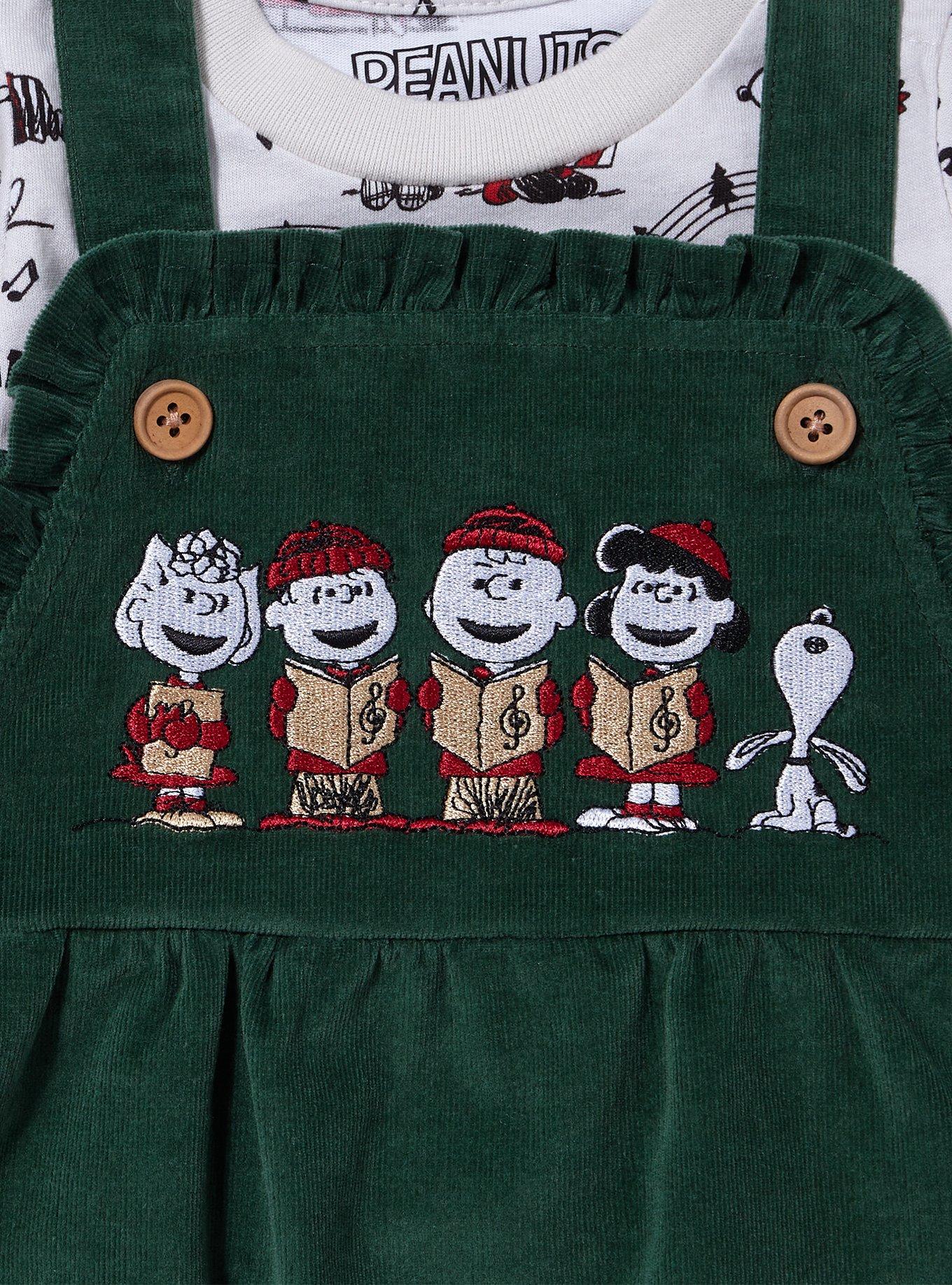 Peanuts Holiday Carolers Infant Shirt and Overall Set - BoxLunch Exclusive, MULTI, alternate