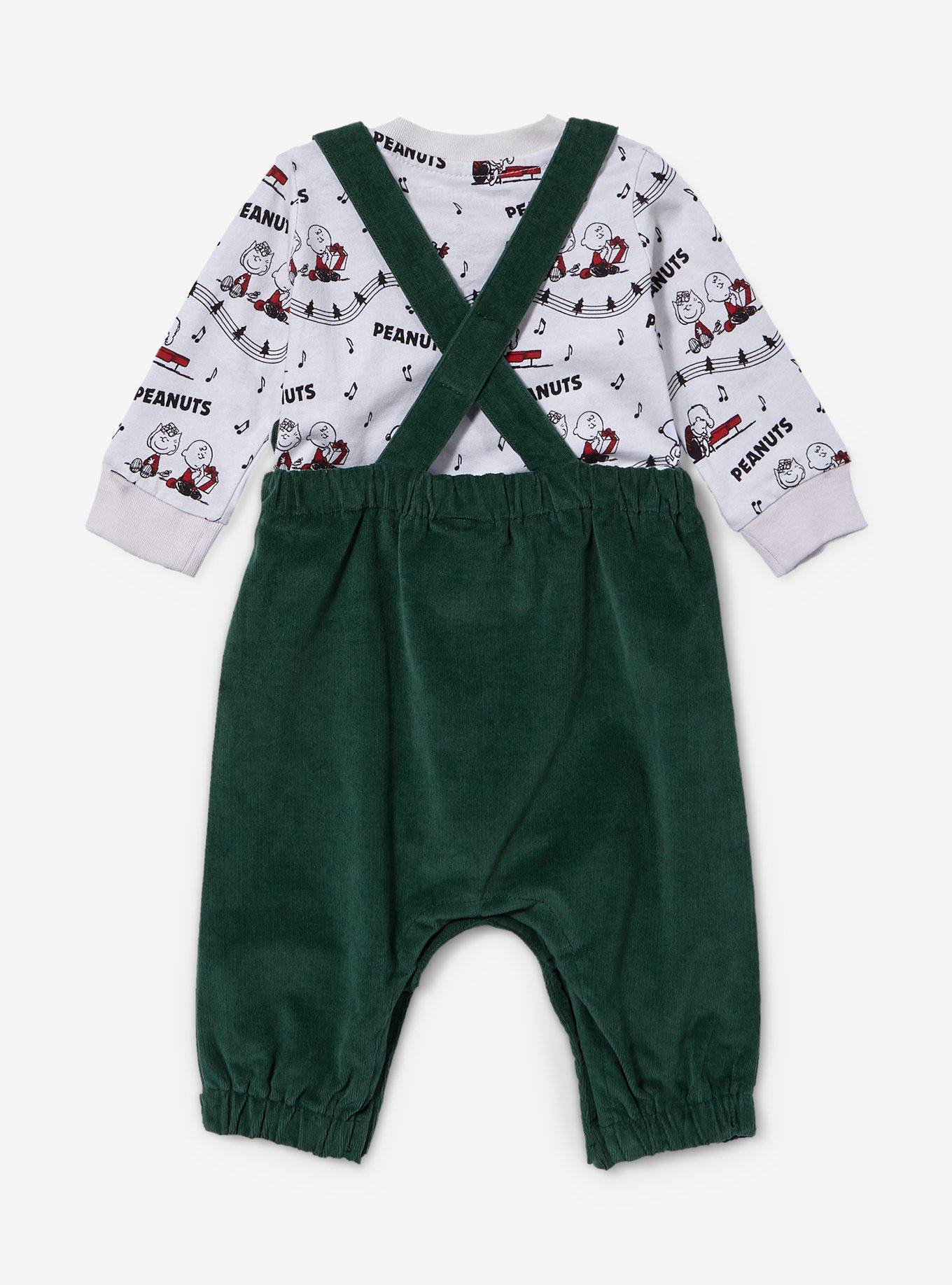 Peanuts Holiday Carolers Infant Shirt and Overall Set - BoxLunch Exclusive, MULTI, alternate