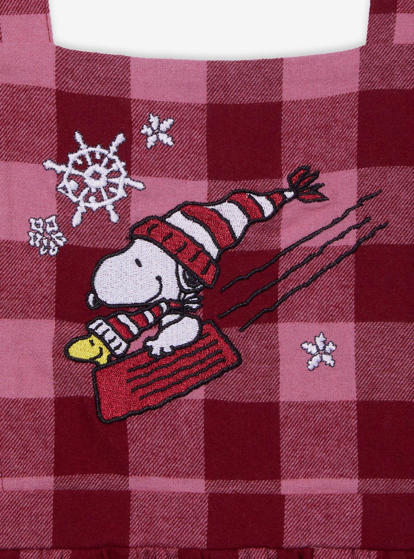 Peanuts Snoopy Sledding Toddler Ruffle Romper &mdash; BoxLunch Exclusive, MULTI, alternate