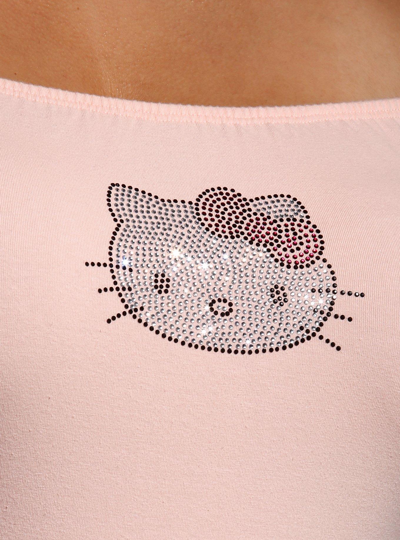Hello Kitty Rhinestone Off-Shoulder Girls Long-Sleeve Top Plus Size, MULTI, alternate