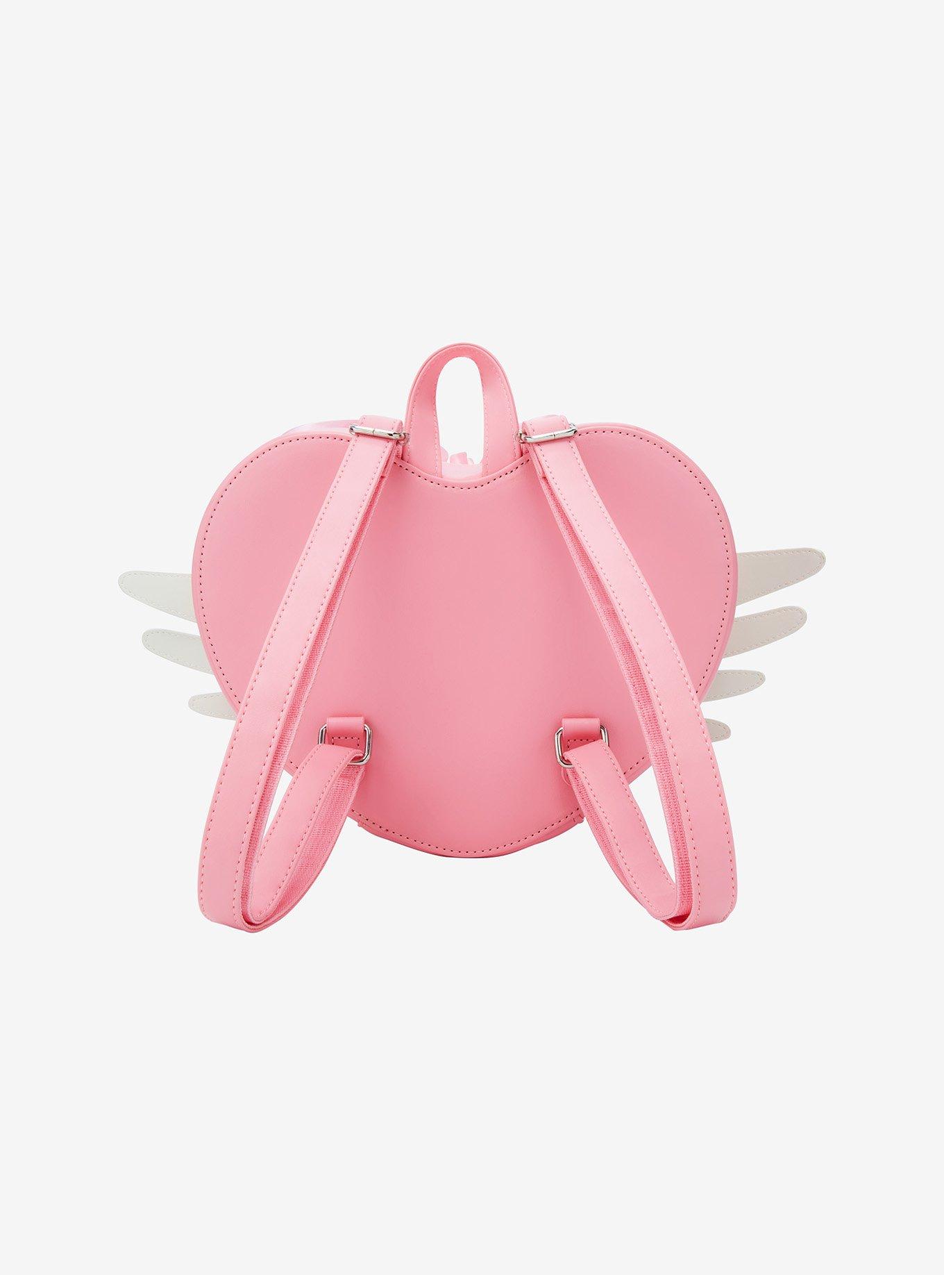 Angel Wing Bow Heart Backpack, , alternate