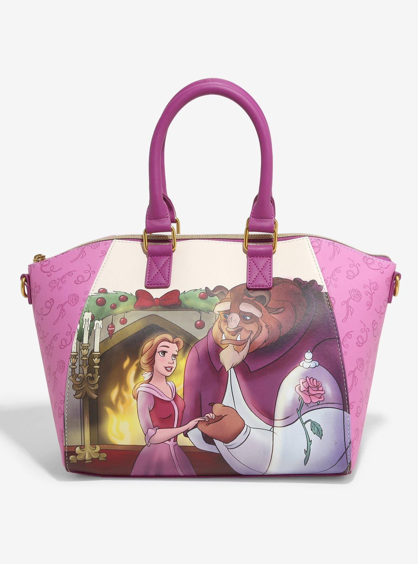 Shop Loungefly Beauty And The Beast Holiday Fireplace Satchel Bag