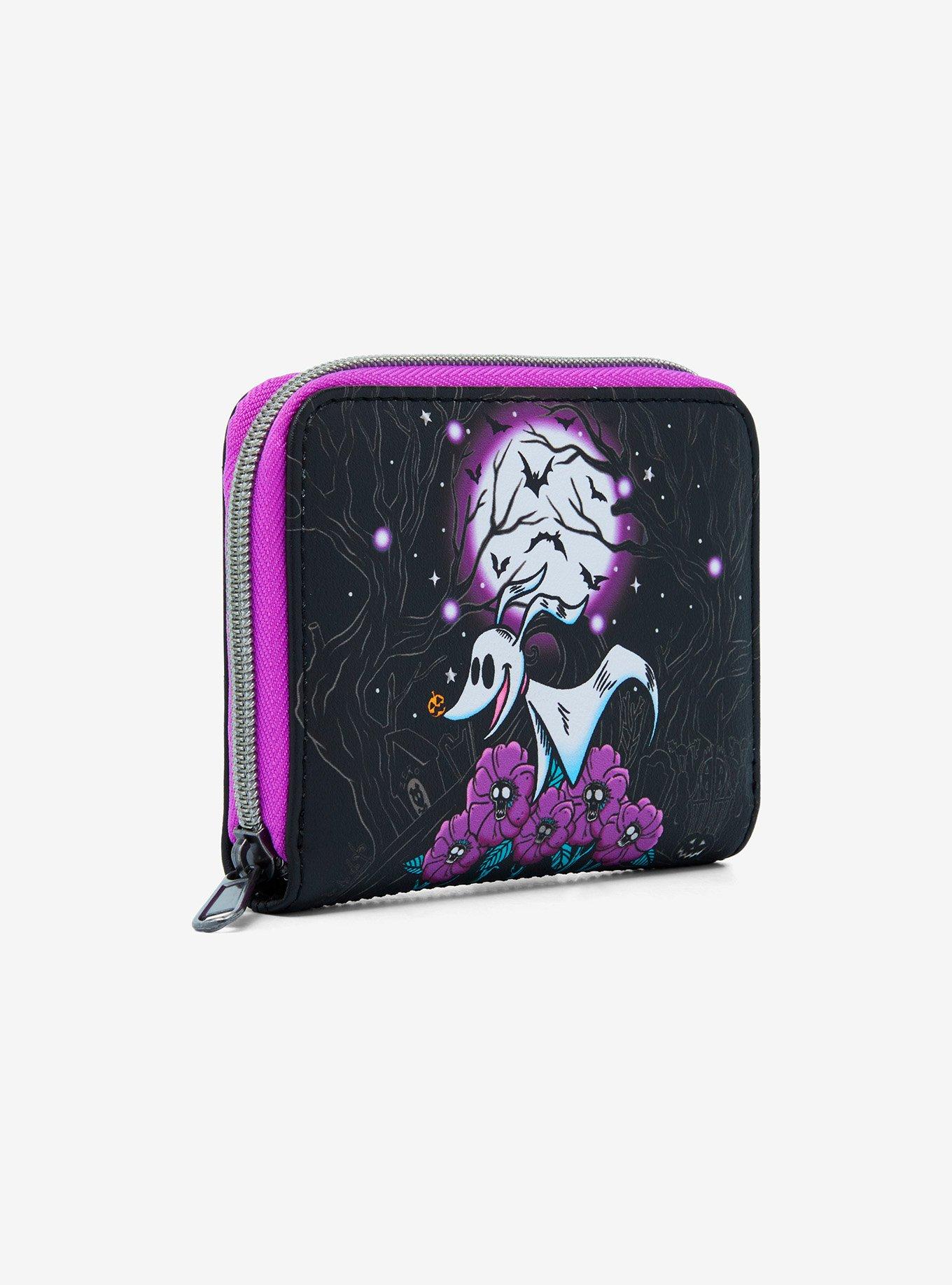 Loungefly The Nightmare Before Christmas Zero Moon Doodle Mini Zipper Wallet, , alternate