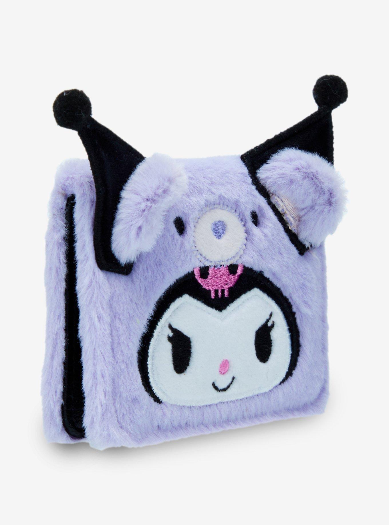 Kuromi Purple Bear Fuzzy Mini Flap Wallet, , hi-res