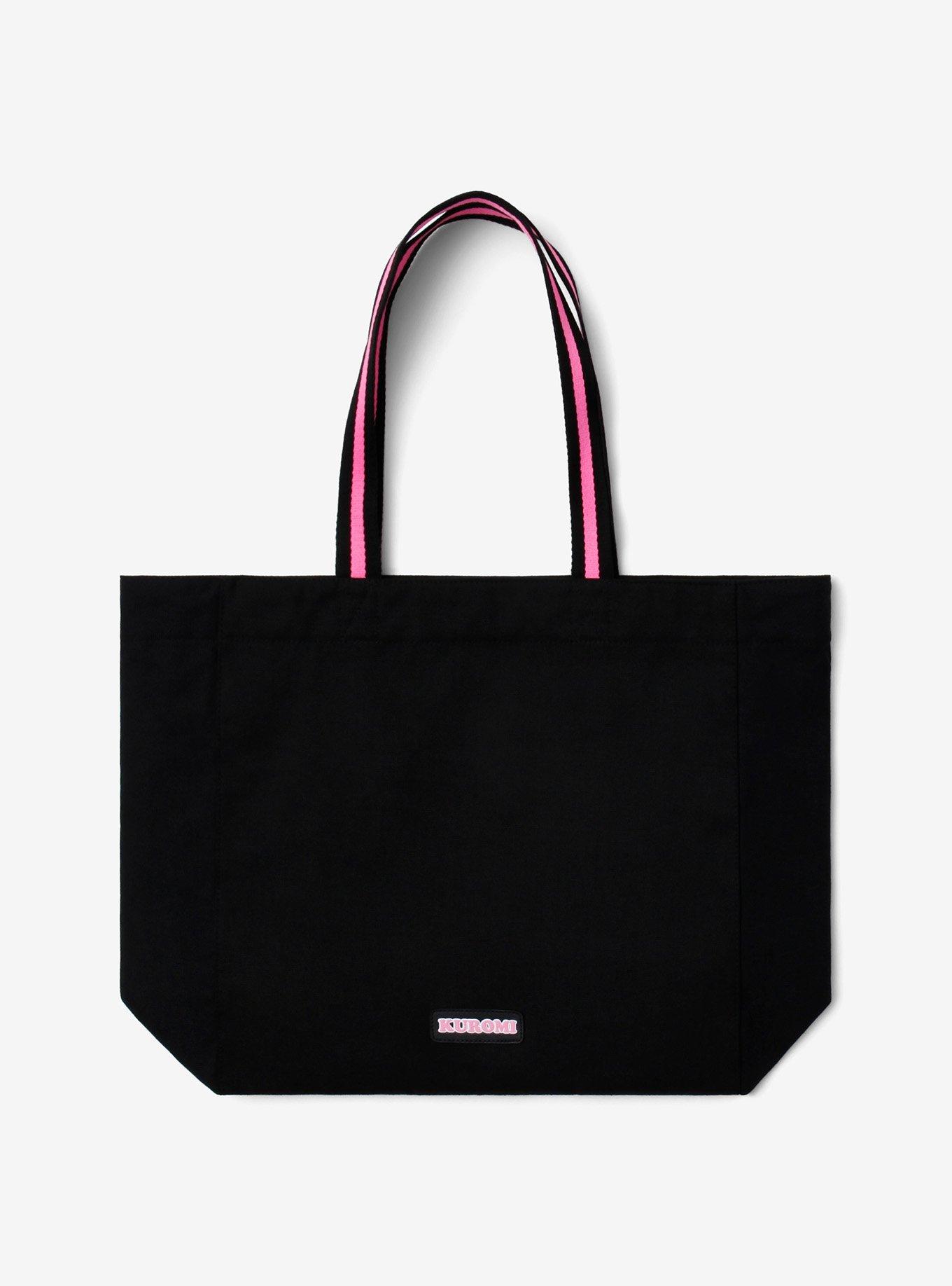 Kuromi Face Rhinestone Tote Bag, , hi-res