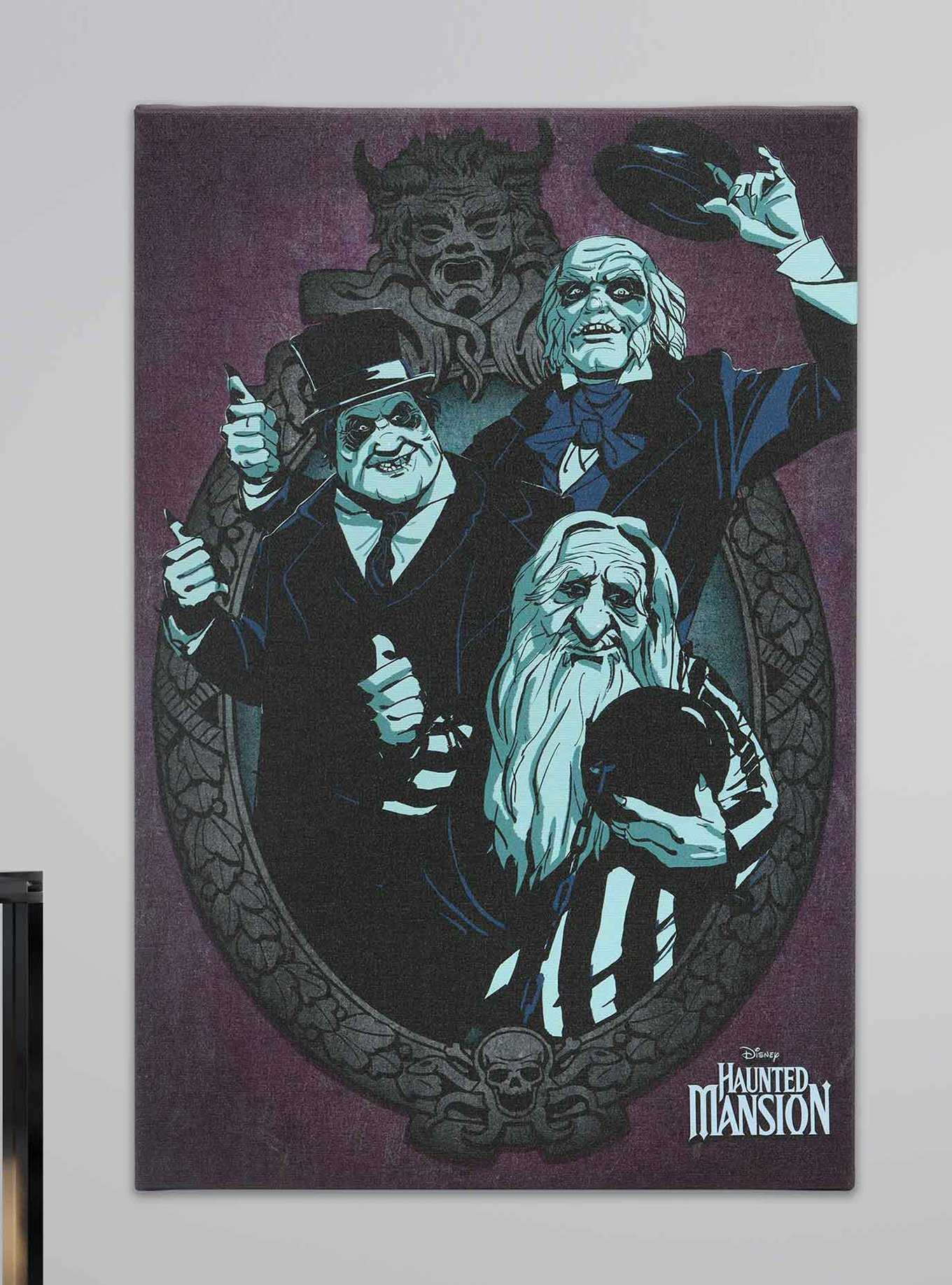 Disney Haunted Mansion Hitchhiking Ghosts Ghoulish Greeting Canvas Wall Decor, , hi-res