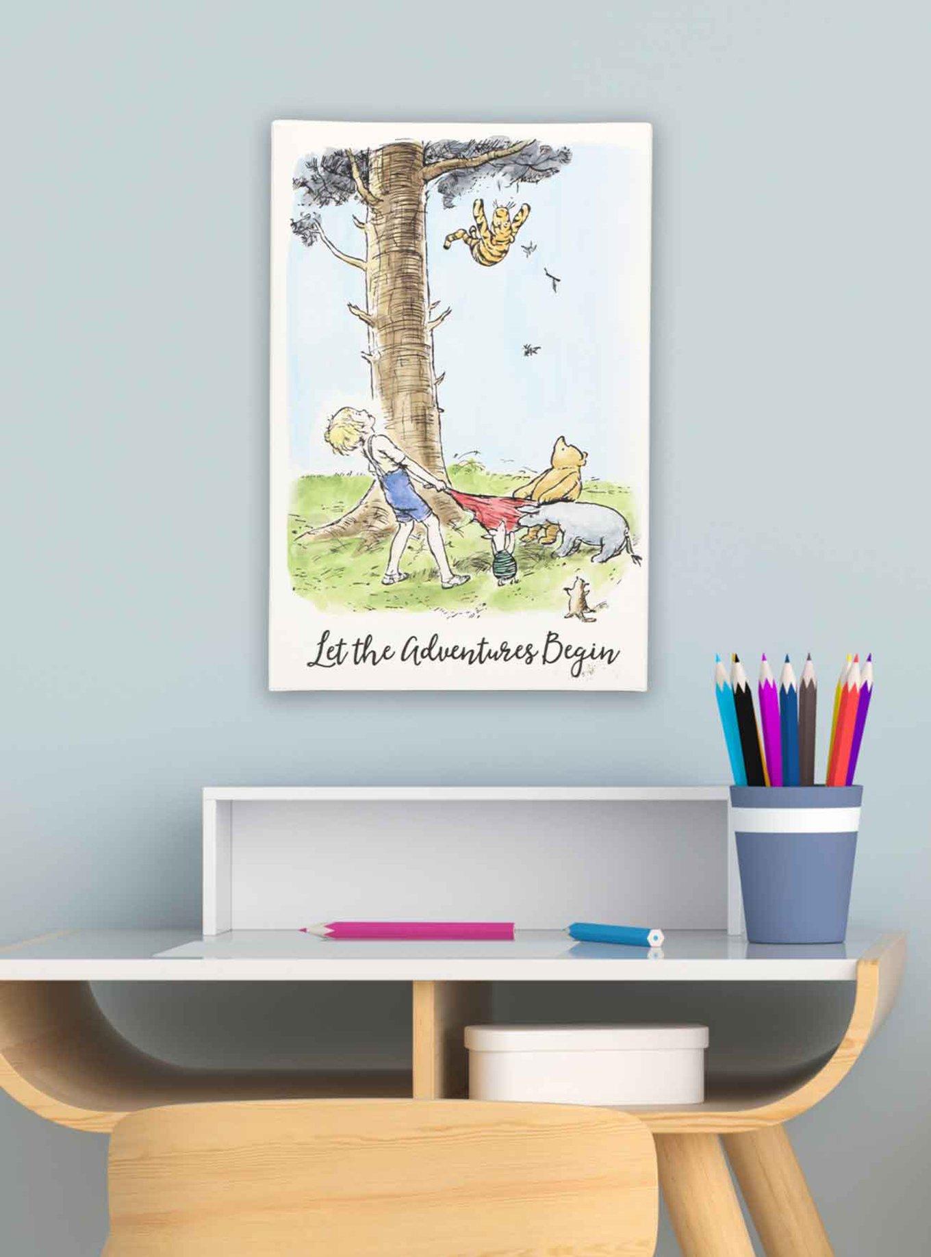 Disney Winnie the Pooh Let the Adventures Begin Canvas Wall Decor, , alternate