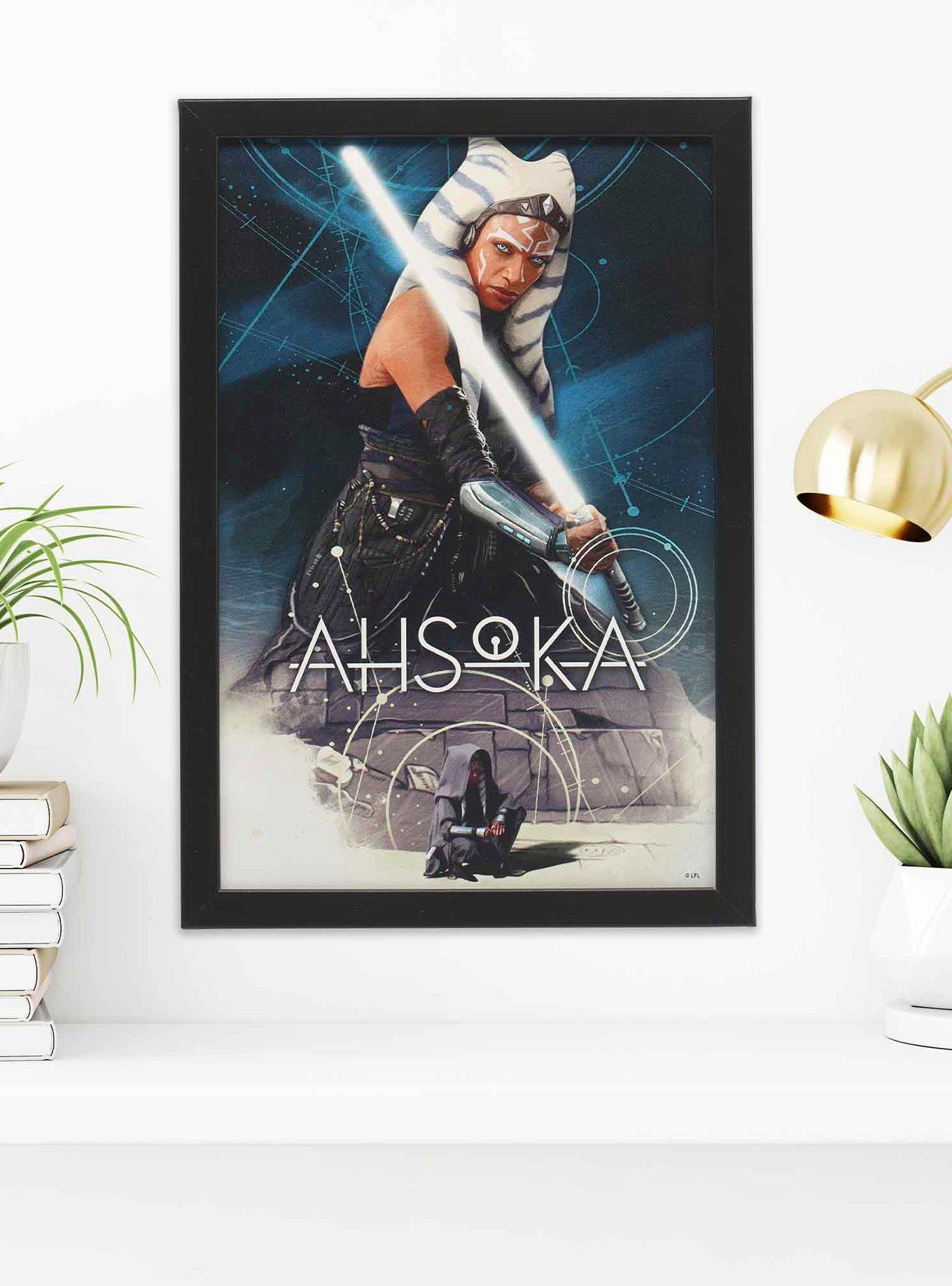 Star Wars Ahsoka Lightsaber Framed Wood Wall Decor, , alternate