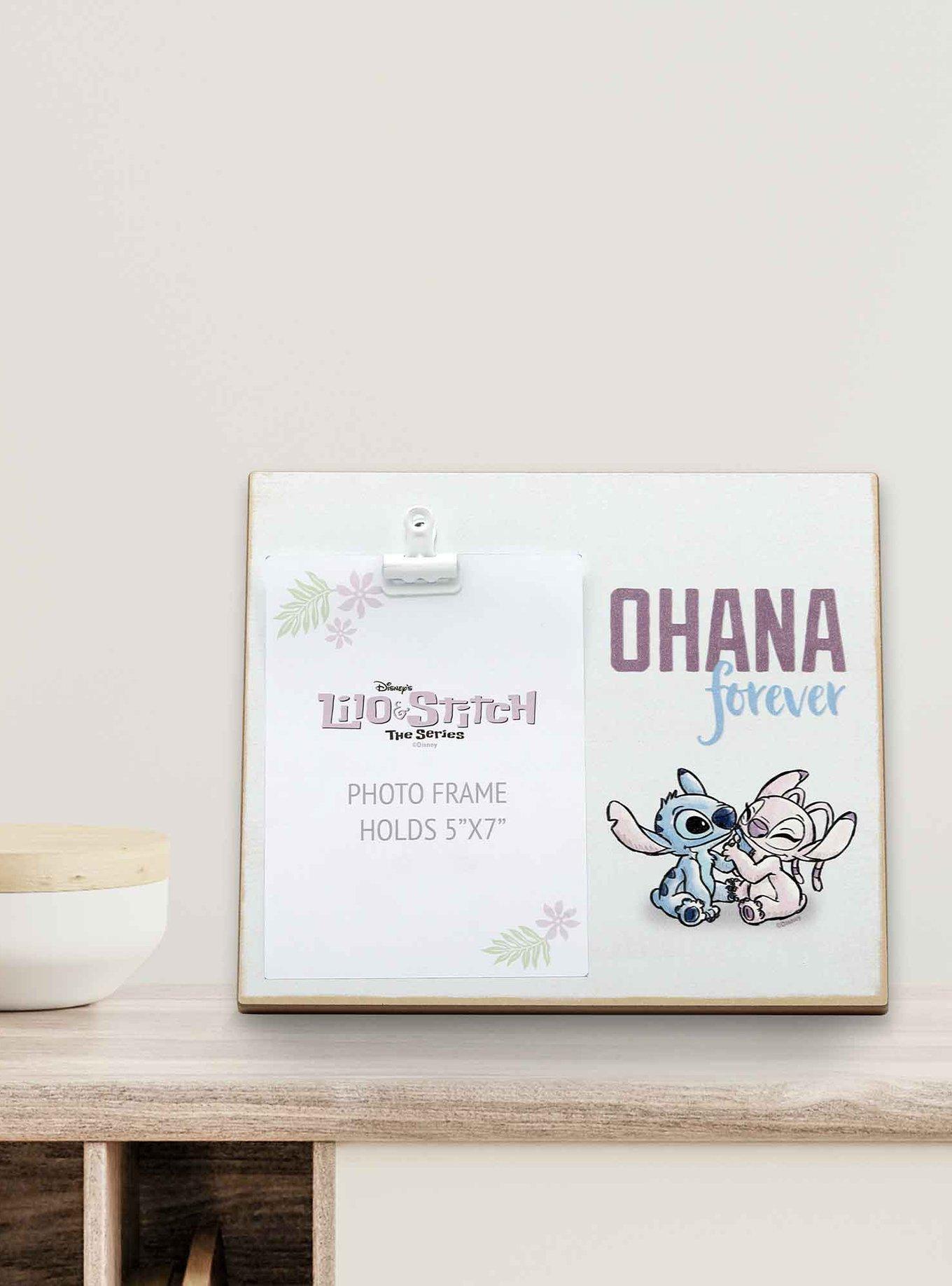 Disney Lilo & Stitch 2: The Series Stitch & Angel Ohana Forever Wood Clip Picture Frame
