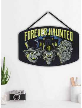 Disney Haunted Mansion Forever Haunted Hitchhiking Ghosts Hanging Wood Sign, , hi-res