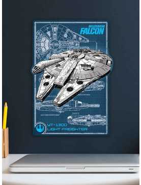 Star Wars Millennium Falcon Schematics Metal Wall Decor, , hi-res