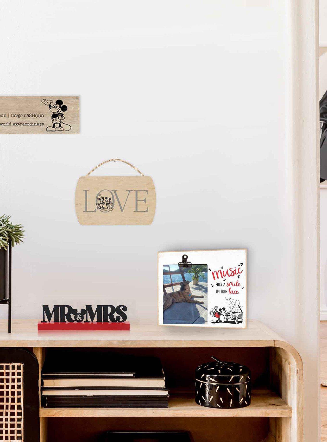 Disney Mickey Mouse Music Puts A Smile On Your Face Wood Clip Picture Frame, , hi-res