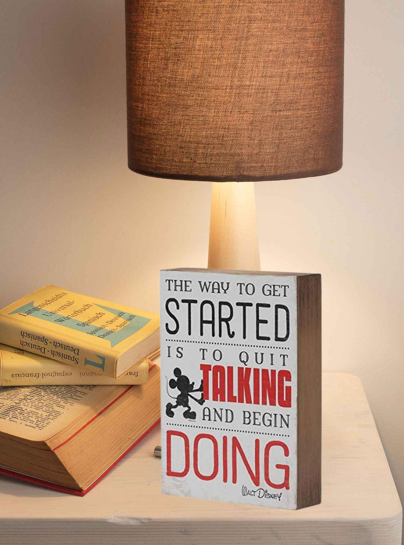 Disney Mickey Mouse Quit Talking And Begin Doing Wood Wall Decor, , hi-res